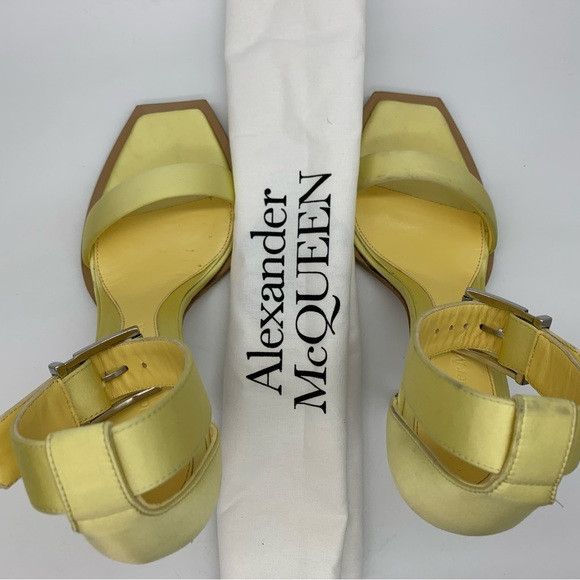 Alexander McQueen Alexander McQueen Ankle Strap Satin Heel Sandal Size US 10 / IT 40 - 7 Thumbnail