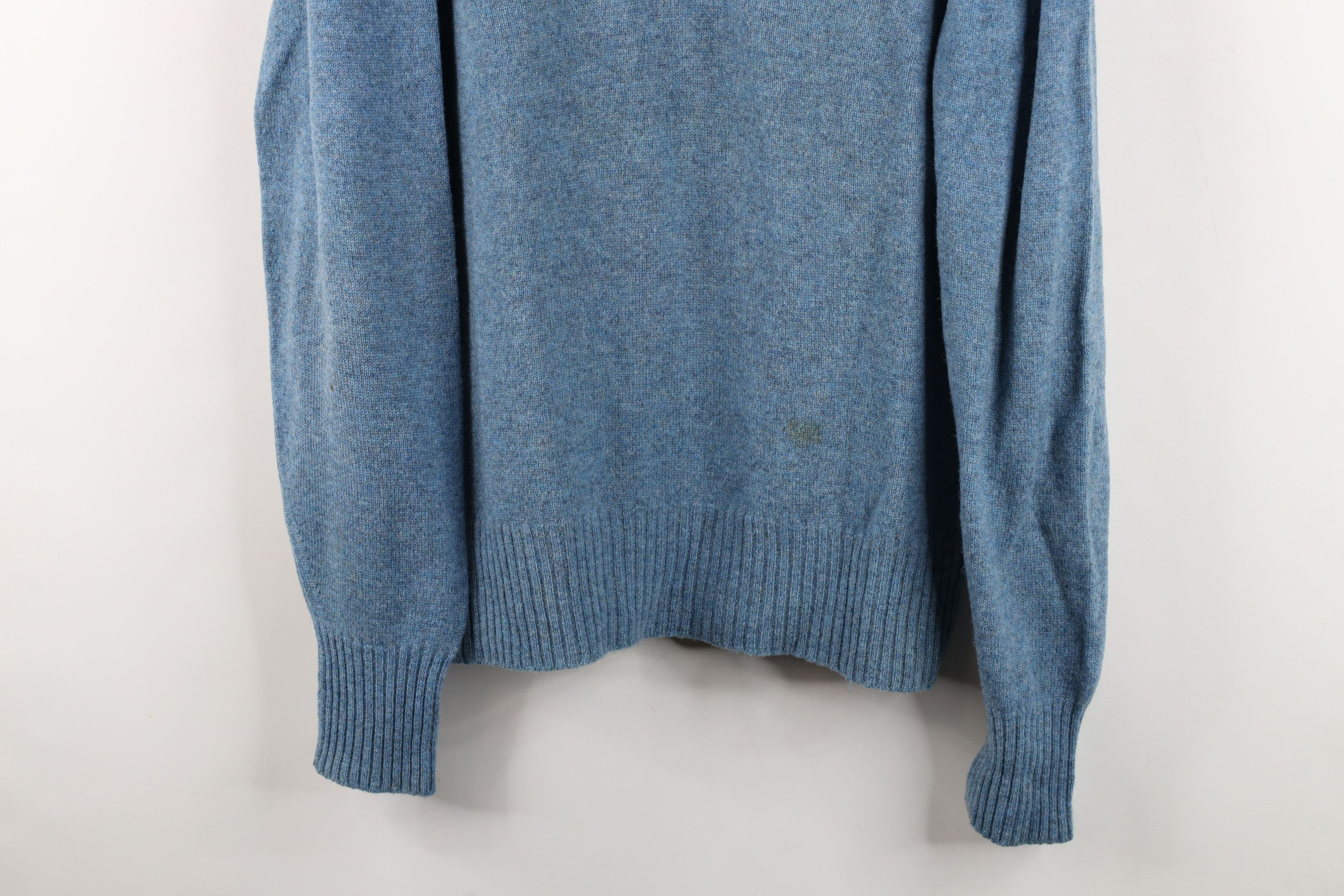 Vintage Vintage 70s Streetwear Blank Lambswool Knit V-Neck Sweater Size US XXL / EU 58 / 5 - 3 Thumbnail
