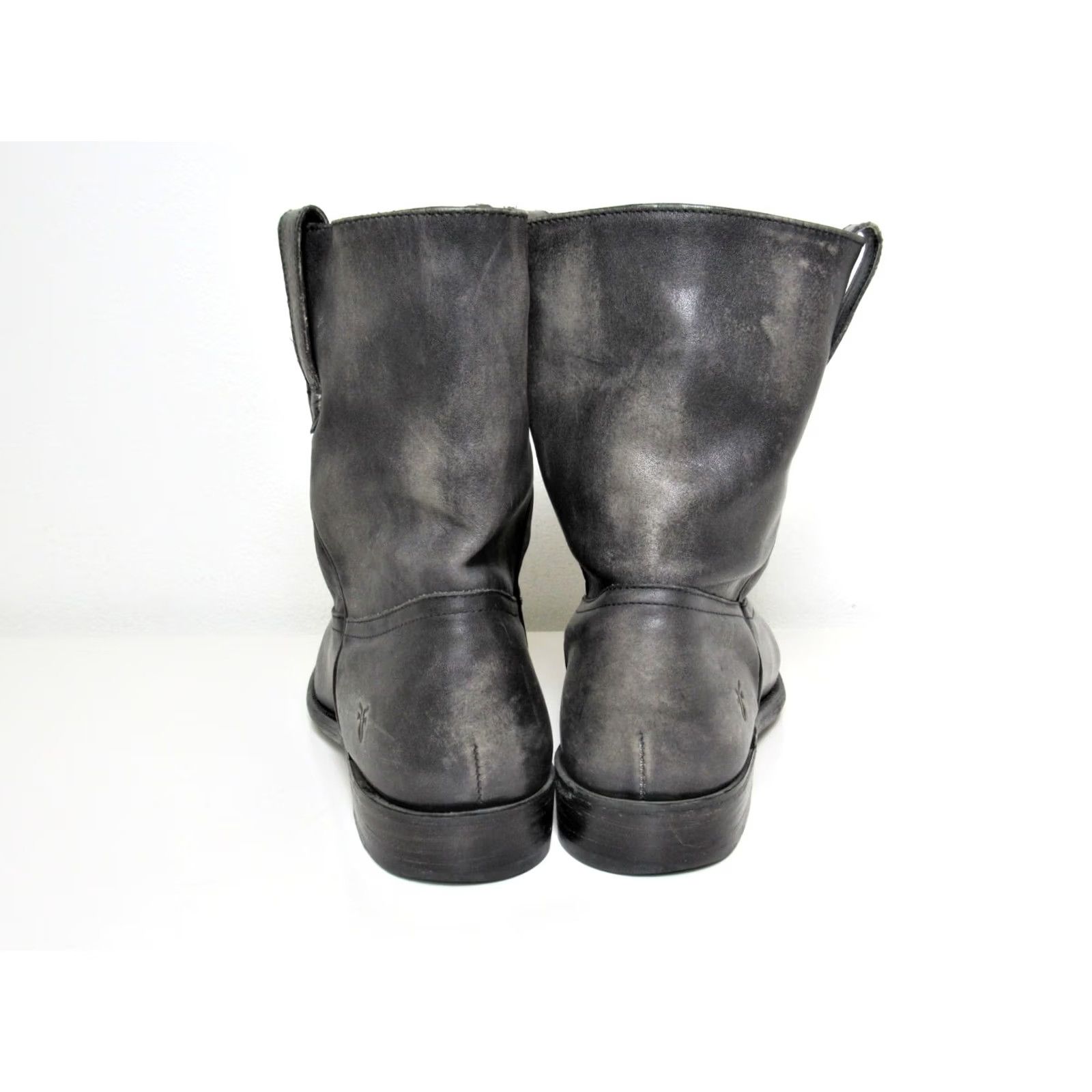 Frye Frye Biker Mens Brown Men Factory Distressed Motorcycle Gray Blue Leather Boot Size 10D Size US 10 / EU 43 - 3 Thumbnail