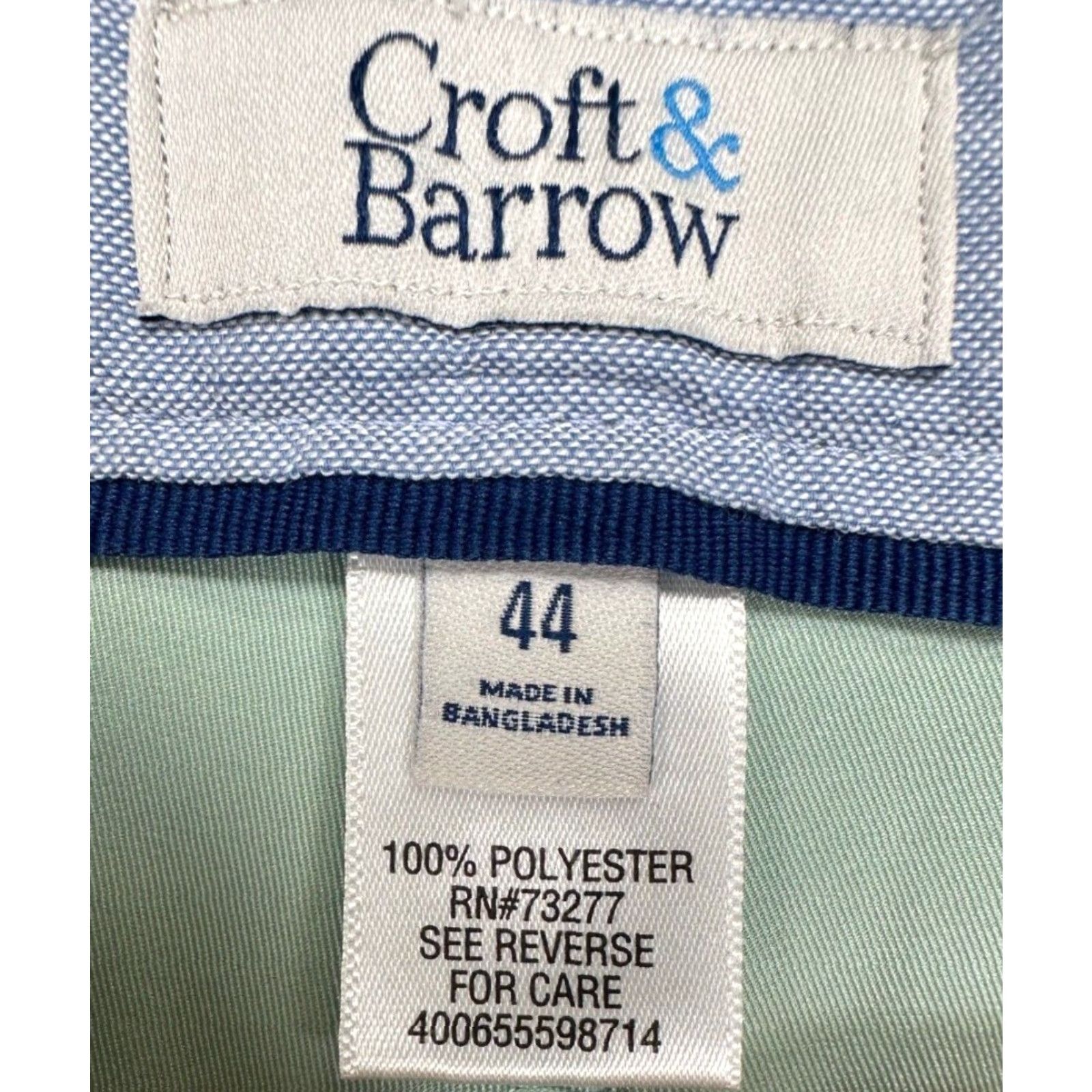 Croft & Barrow Croft & Barrow Shorts Mens 44X8.5 Green Quick Dry Performance Chino Flat Front New Size US 44 / EU 60 - 6 Thumbnail