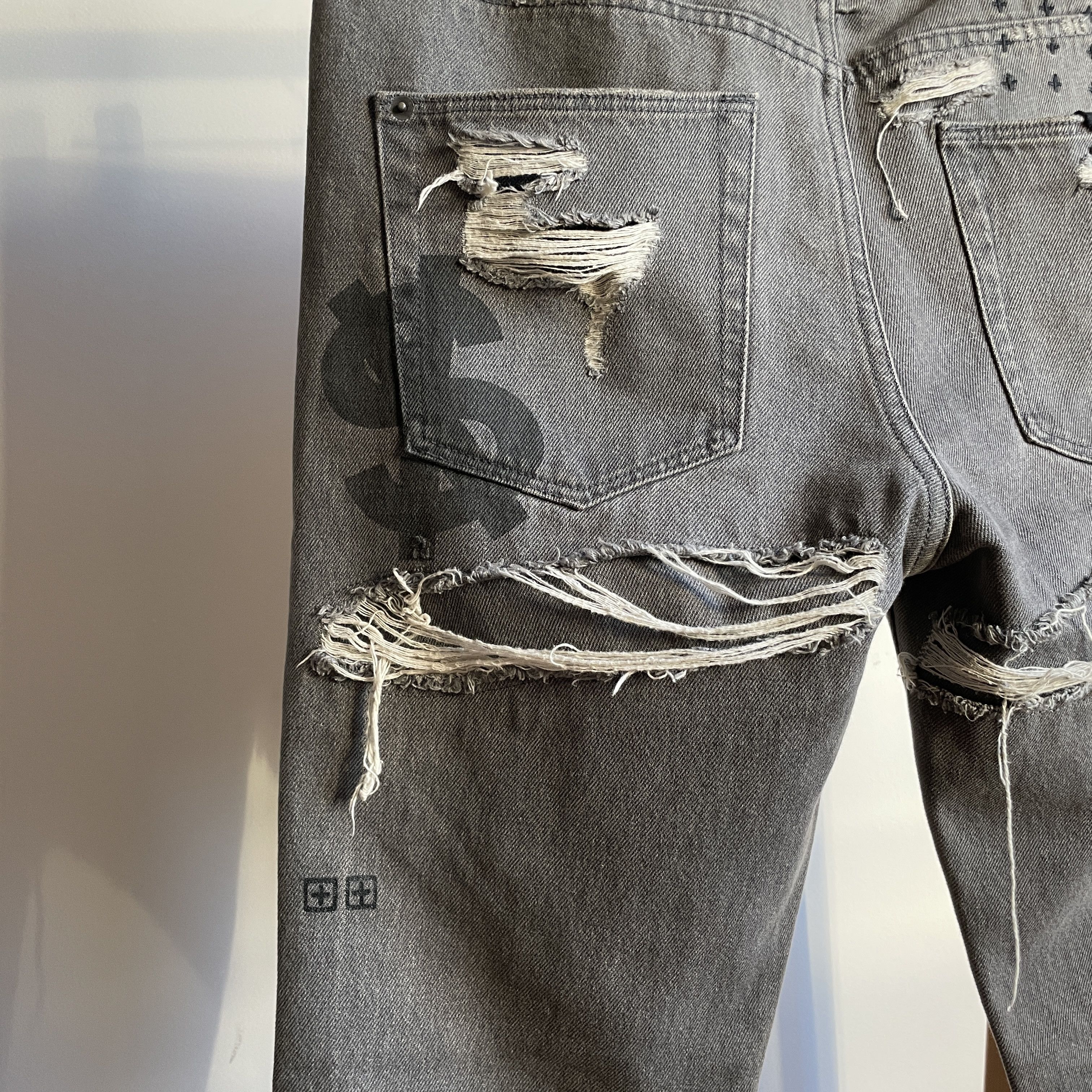 Ksubi Ksubi Chitch Fire Starter Distressed Gray Denim Size 32 Size US 32 / EU 48 - 10 Thumbnail