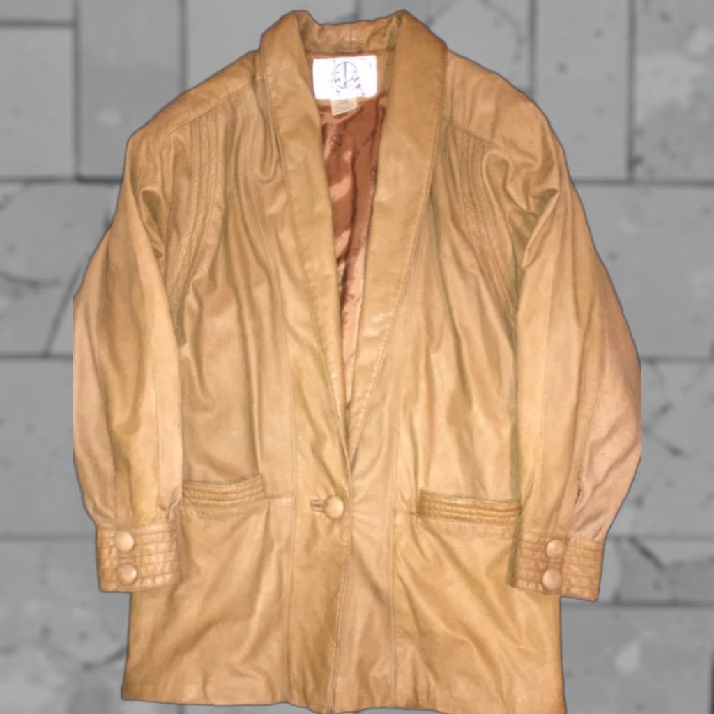 Vintage Tip Top Of California Leather Jacket Women L Brown Jacket Vintage No USA Size L / US 10 / IT 46 - 1 Thumbnail