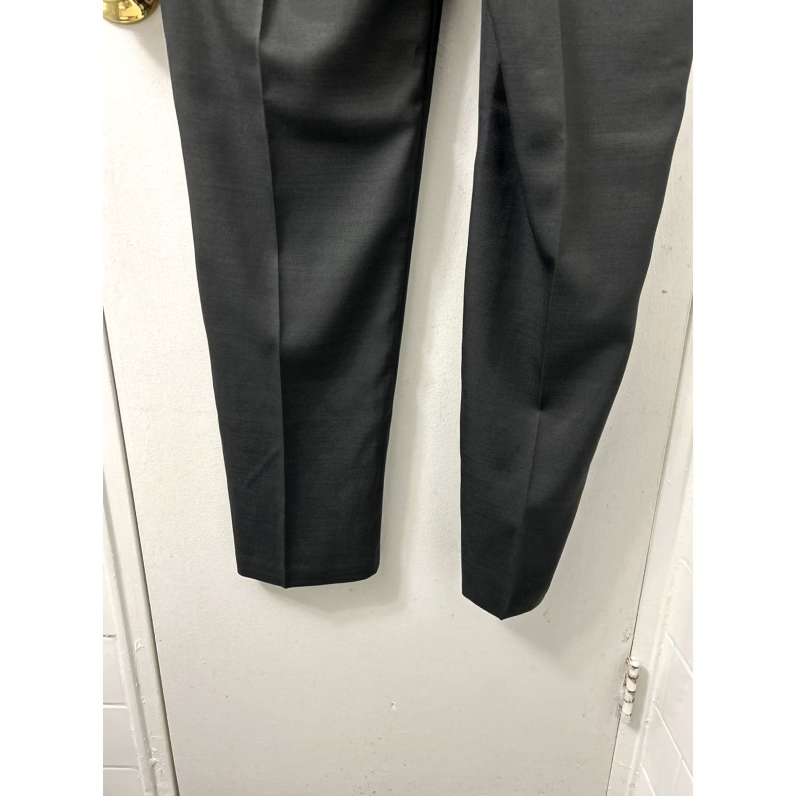 Kenneth Cole KENNETH COLE REACTION Pants Mens 36x32 Gray Slim Flat Front Stretch YKK Front Slit Size US 36 / EU 52 - 6 Thumbnail