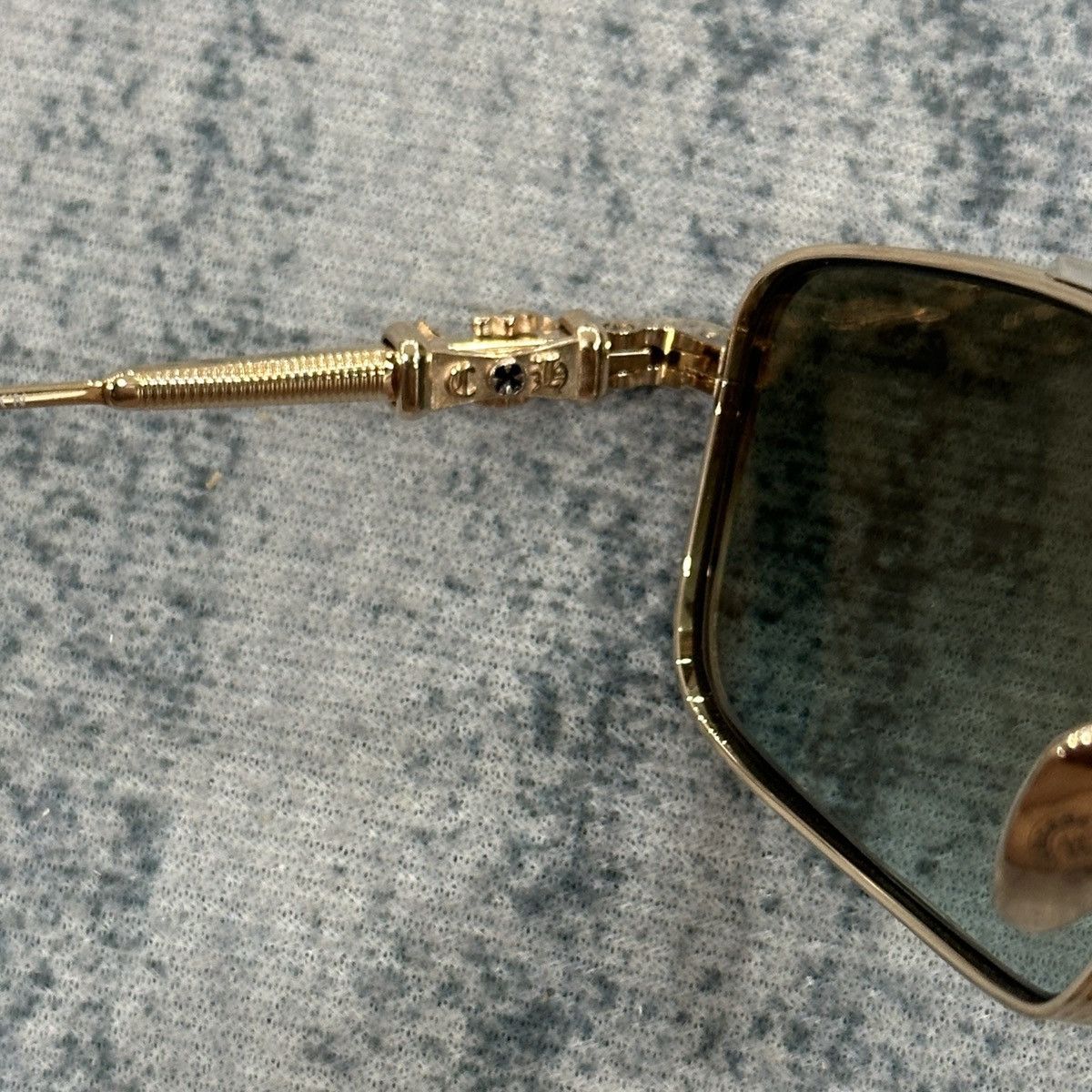 Chrome Hearts CHROME HEARTS LICK'N GOLD PLATED - SHINY SILVER SUNGLASSES Size ONE SIZE - 8 Thumbnail