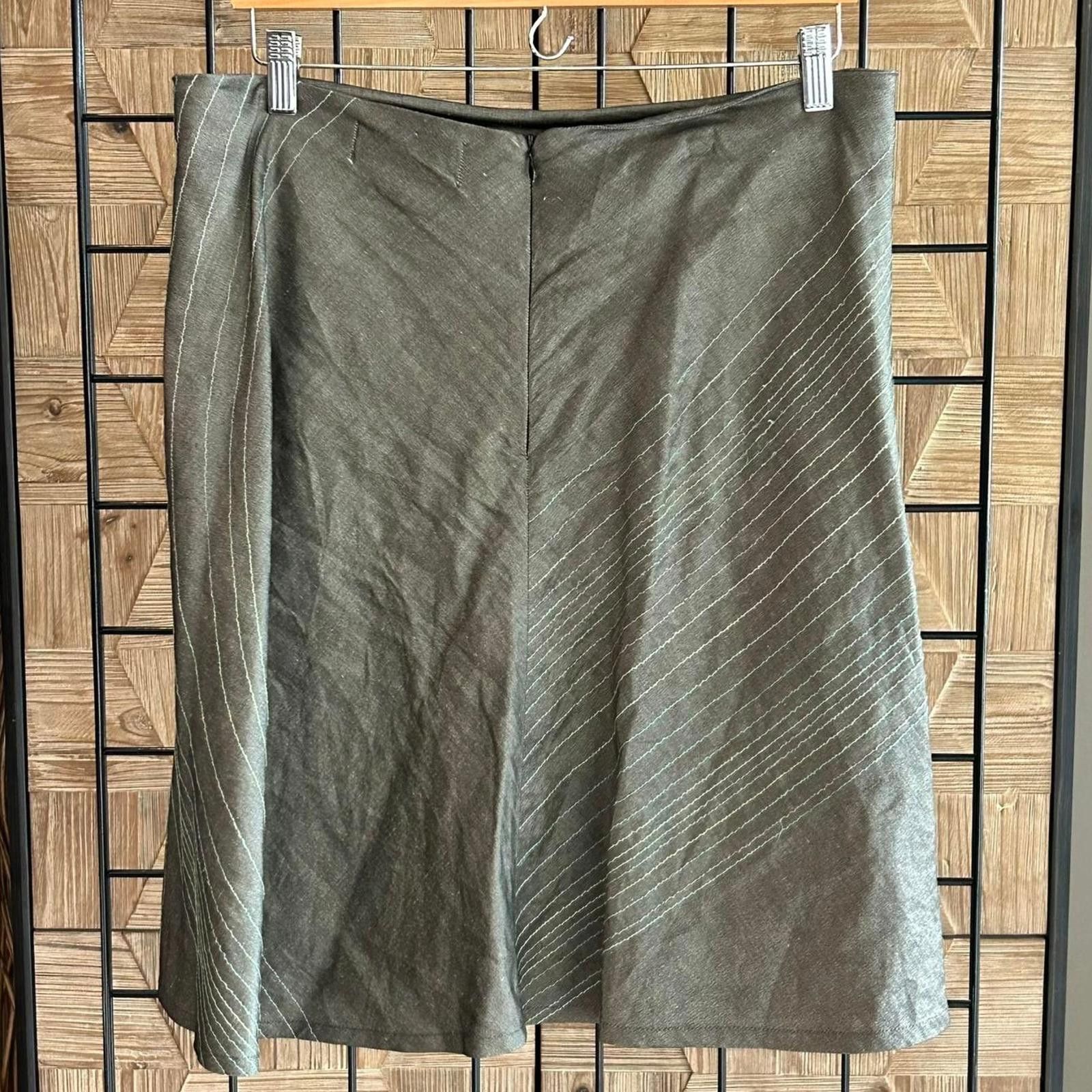 Designer Malagueta Rachel Sherman Skirt Sz Medium Grey Cyber Boho Size 32" / US 10 / IT 46 - 3 Thumbnail