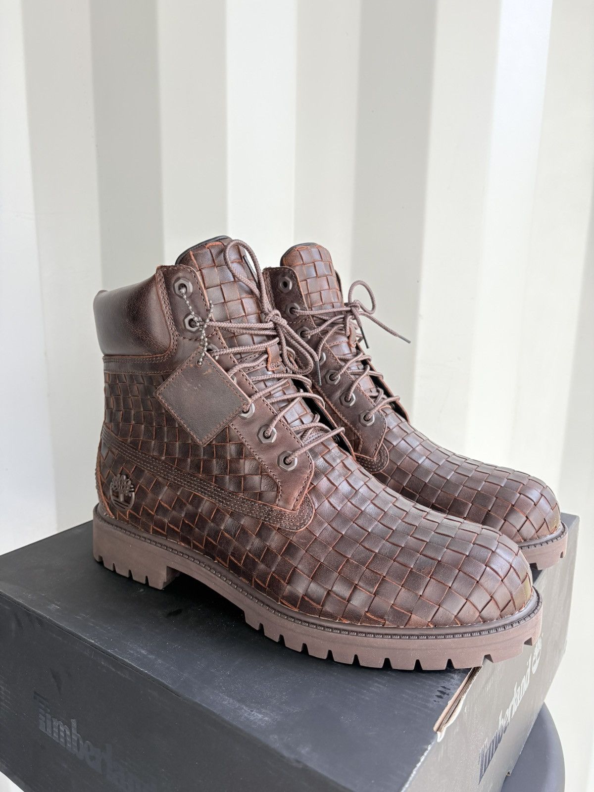 Timberland Timberland 6” Premium Boot Woven Dark Brown | Grailed