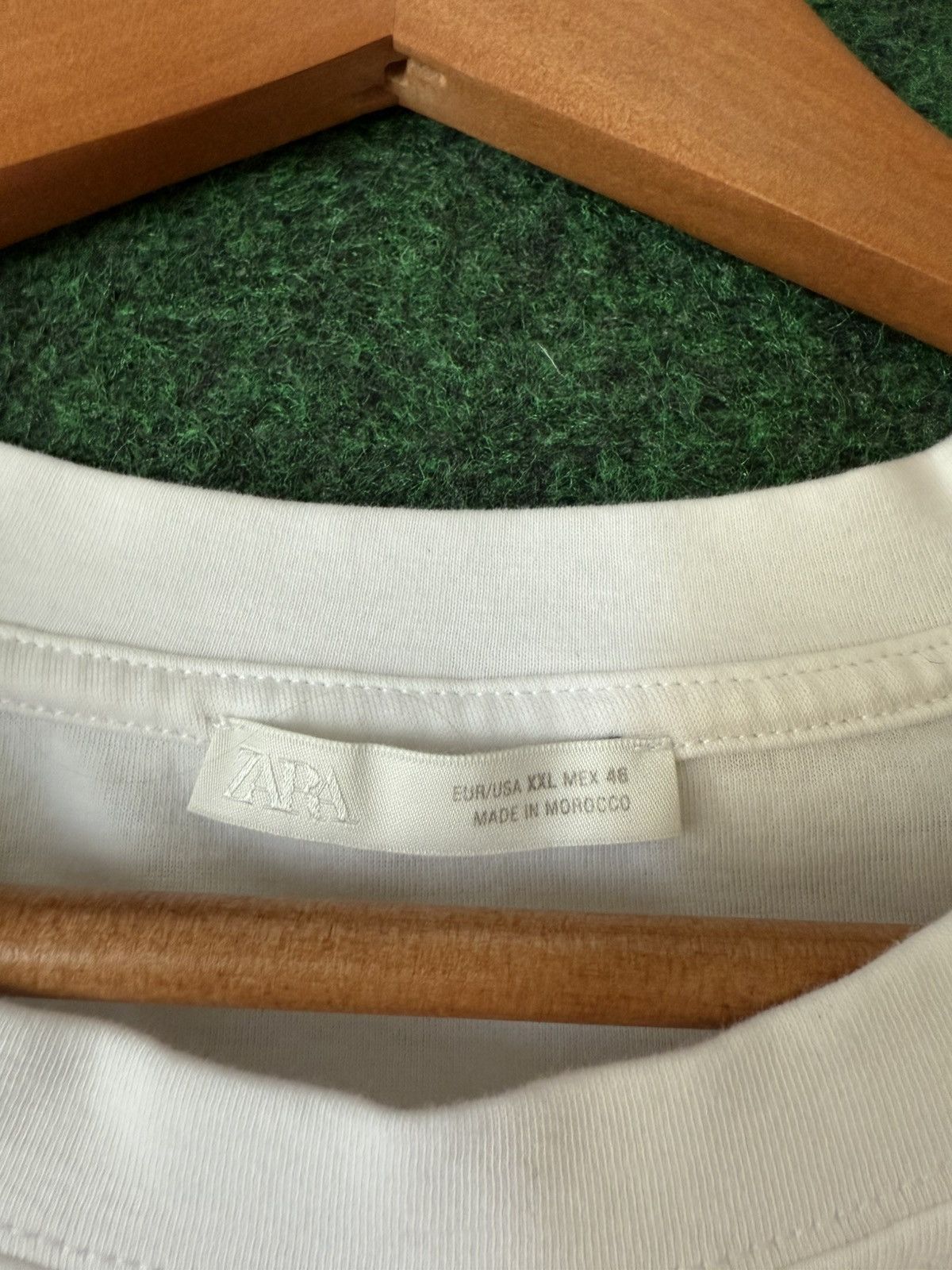 Zara Zara White Tee Size US XXL / EU 58 / 5 - 3 Thumbnail