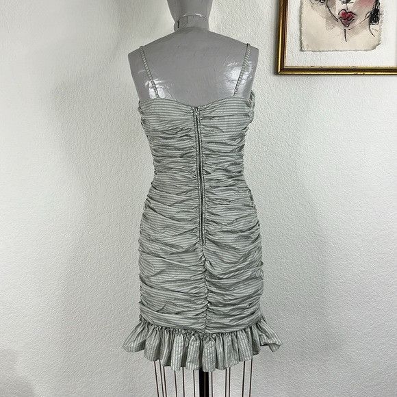 Betsey Johnson VTG Betsy Johnson Ruched Striped Ruffle Sweetheart Mini Cock Size M / US 6-8 / IT 42-44 - 5 Thumbnail