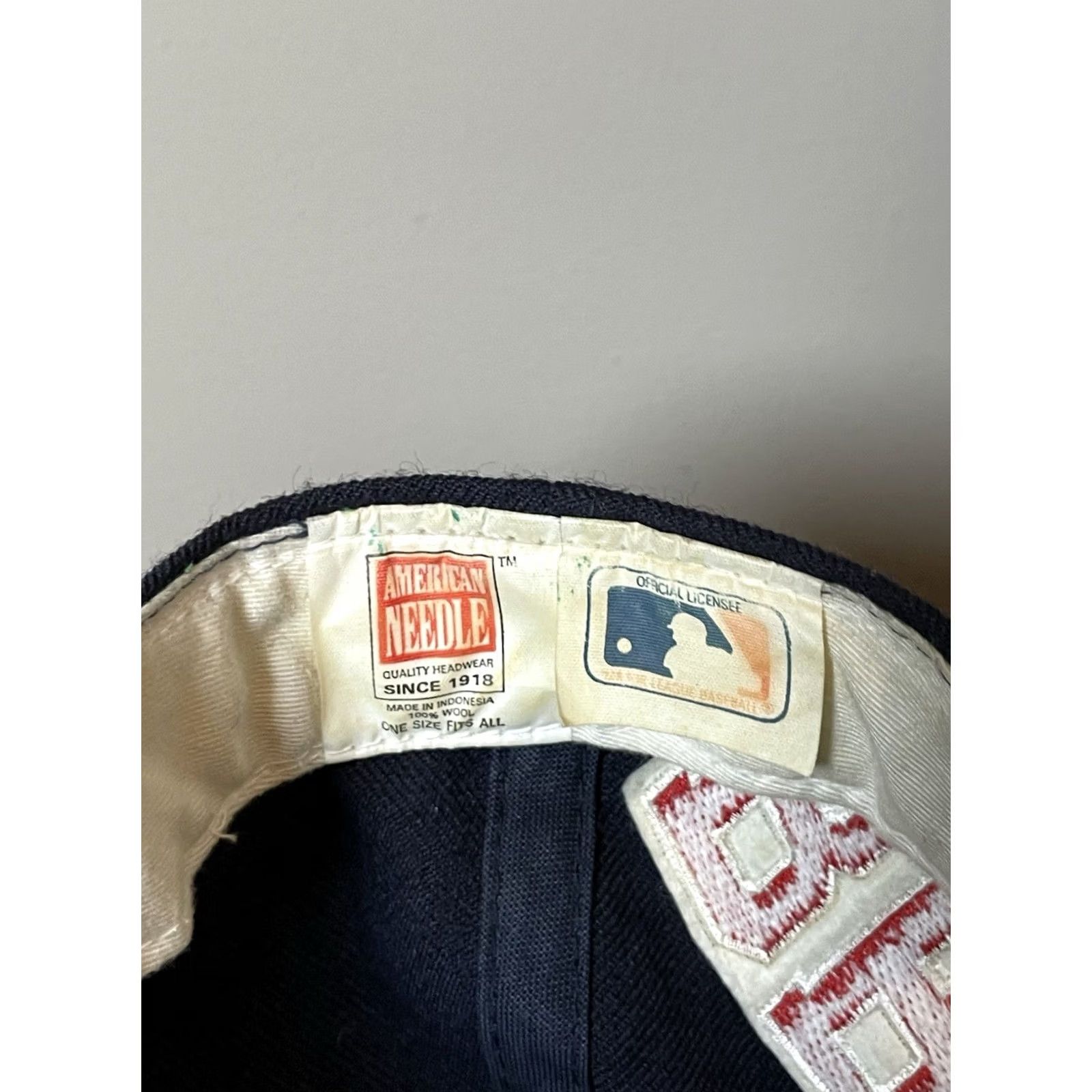 American Needle VINTAGE Atlanta Braves American Needle Blockhead Hat Sellout H3 Wool Blue One Size Snapback Adjustable Men 90s Size ONE SIZE - 7 Thumbnail