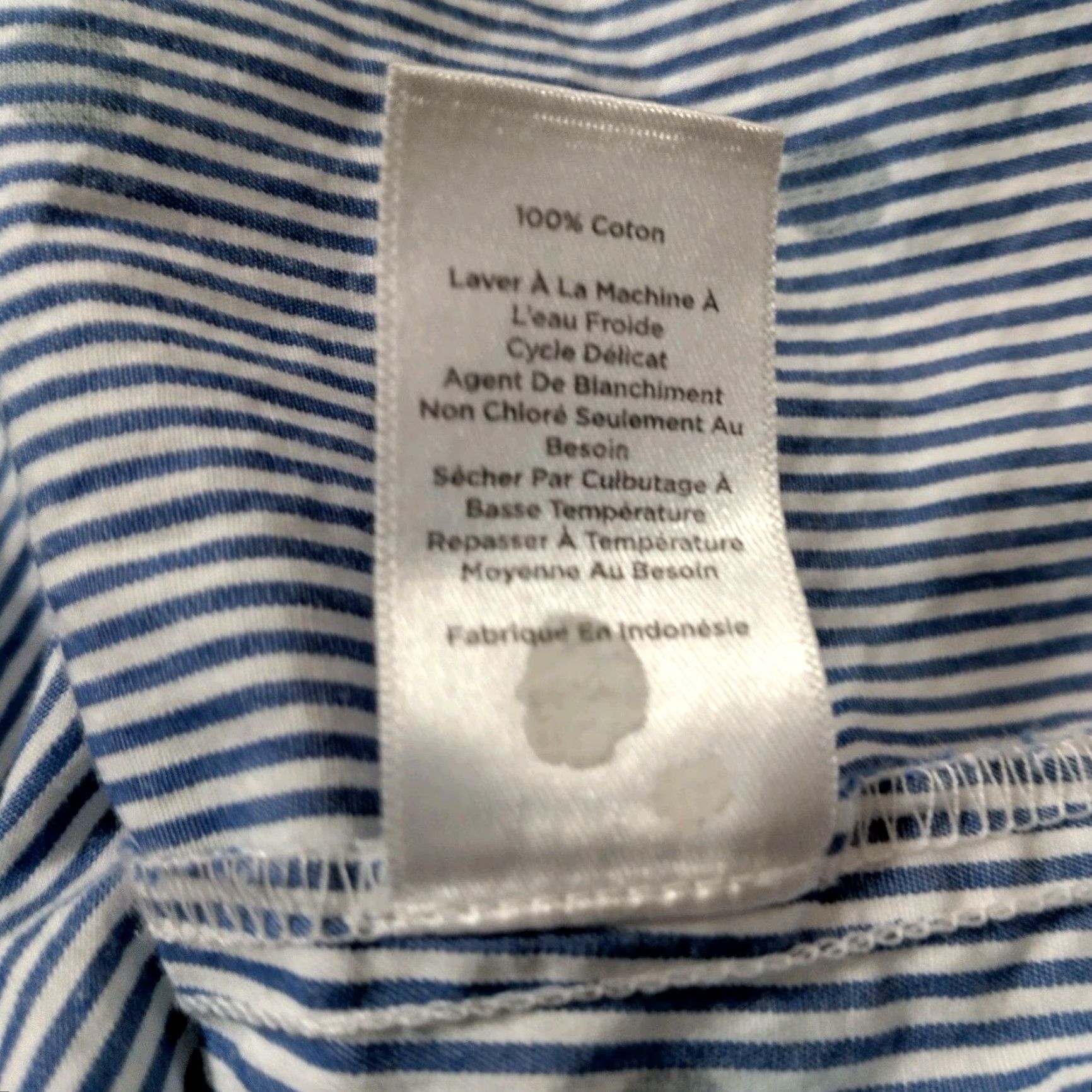 Talbots VINTAGE Talbots Women's Button-Up Blouse Size M Long Sleeve Cotton Casual Office Party Polka Dot Stripe Seasonal Size M / US 6-8 / IT 42-44 - 5 Thumbnail