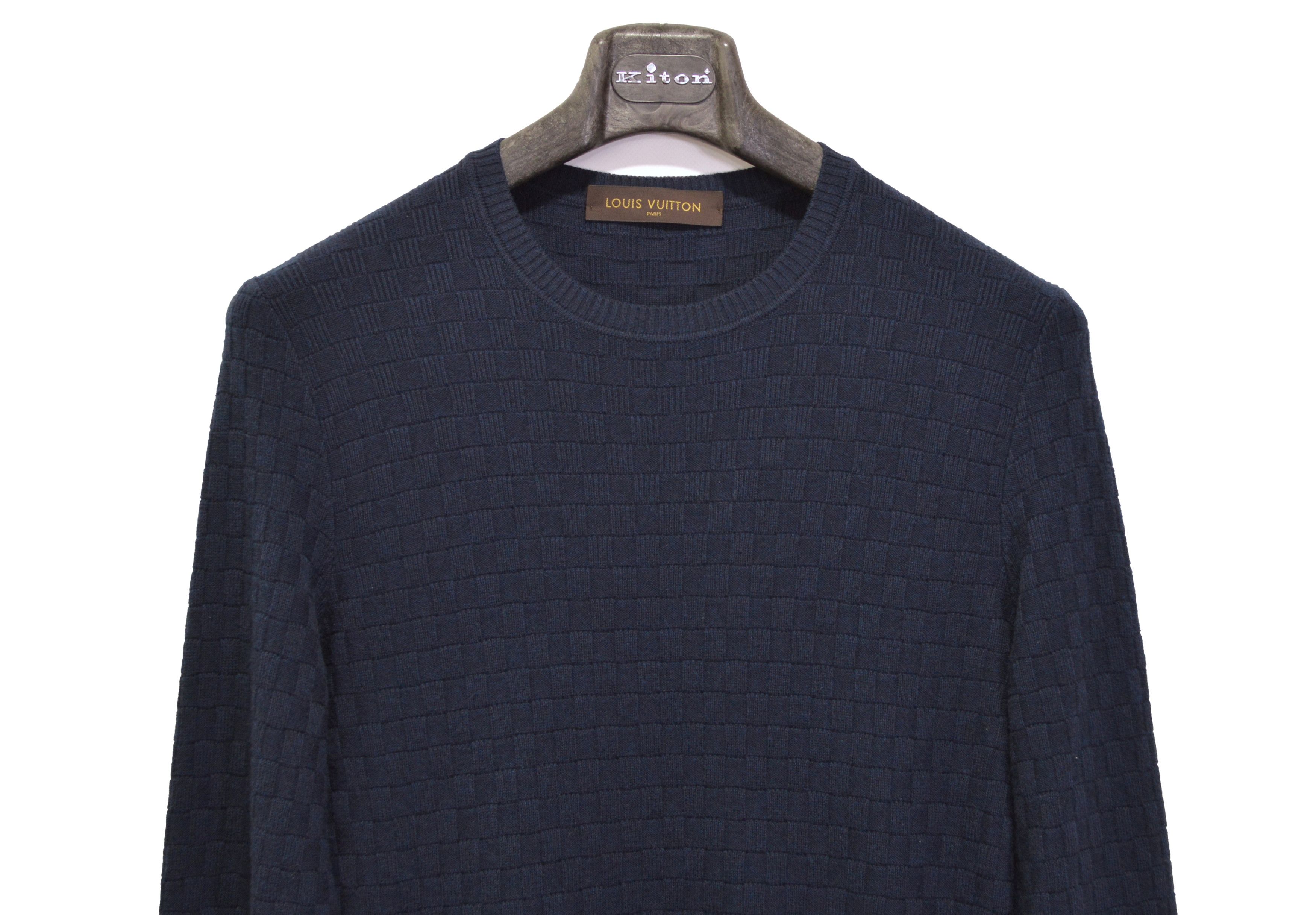Louis Vuitton Men's Louis Vuitton Damier Pullover Sweater S Blue Size US S / EU 44-46 / 1 - 2 Thumbnail