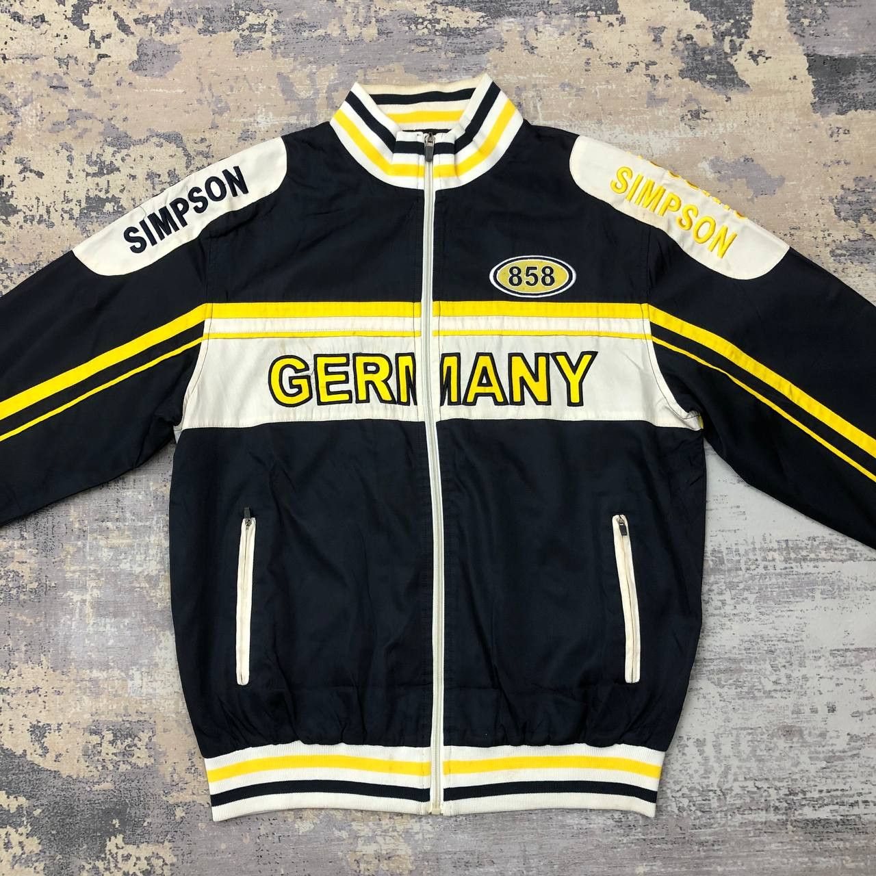 Sports Specialties Y441 NO.858 SIMPSON GERMANY RACING JACKETS Size US L / EU 52-54 / 3 - 4 Thumbnail