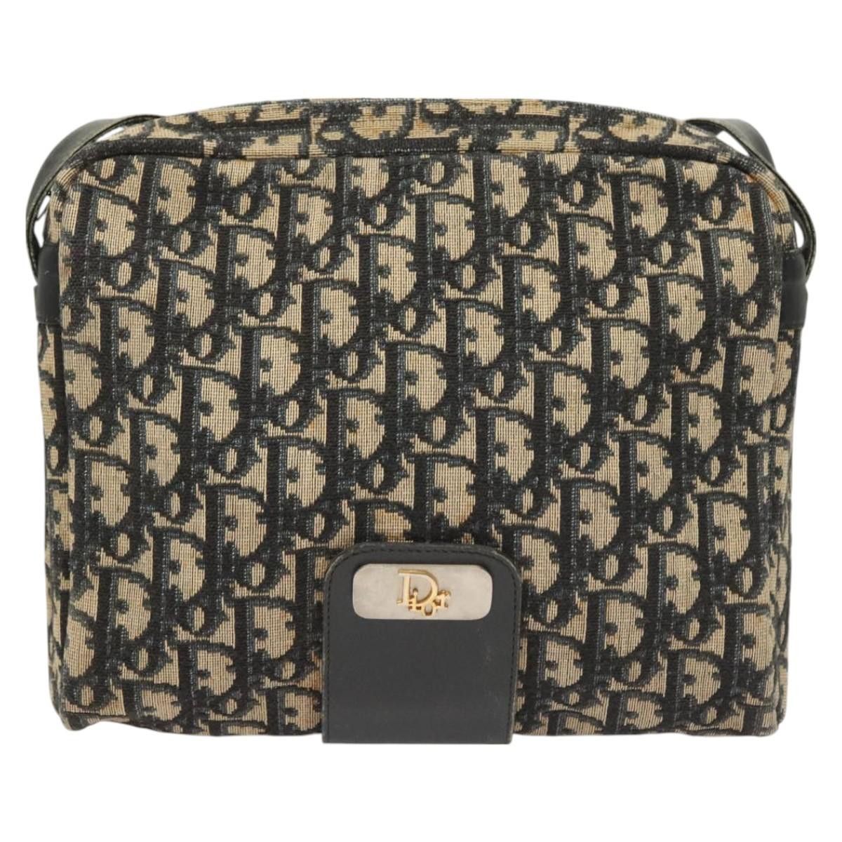 Dior DIOR Trotter Canvas Shoulder Bag Navy Gold Size ONE SIZE - 2 Thumbnail