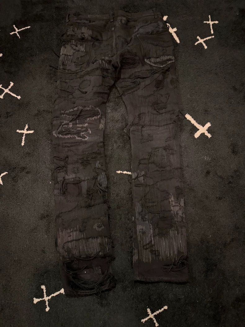 Undercover UNDERCOVER Black Denim Distressed Art Piece-2508 Size US 36 / EU 52 - 3 Thumbnail