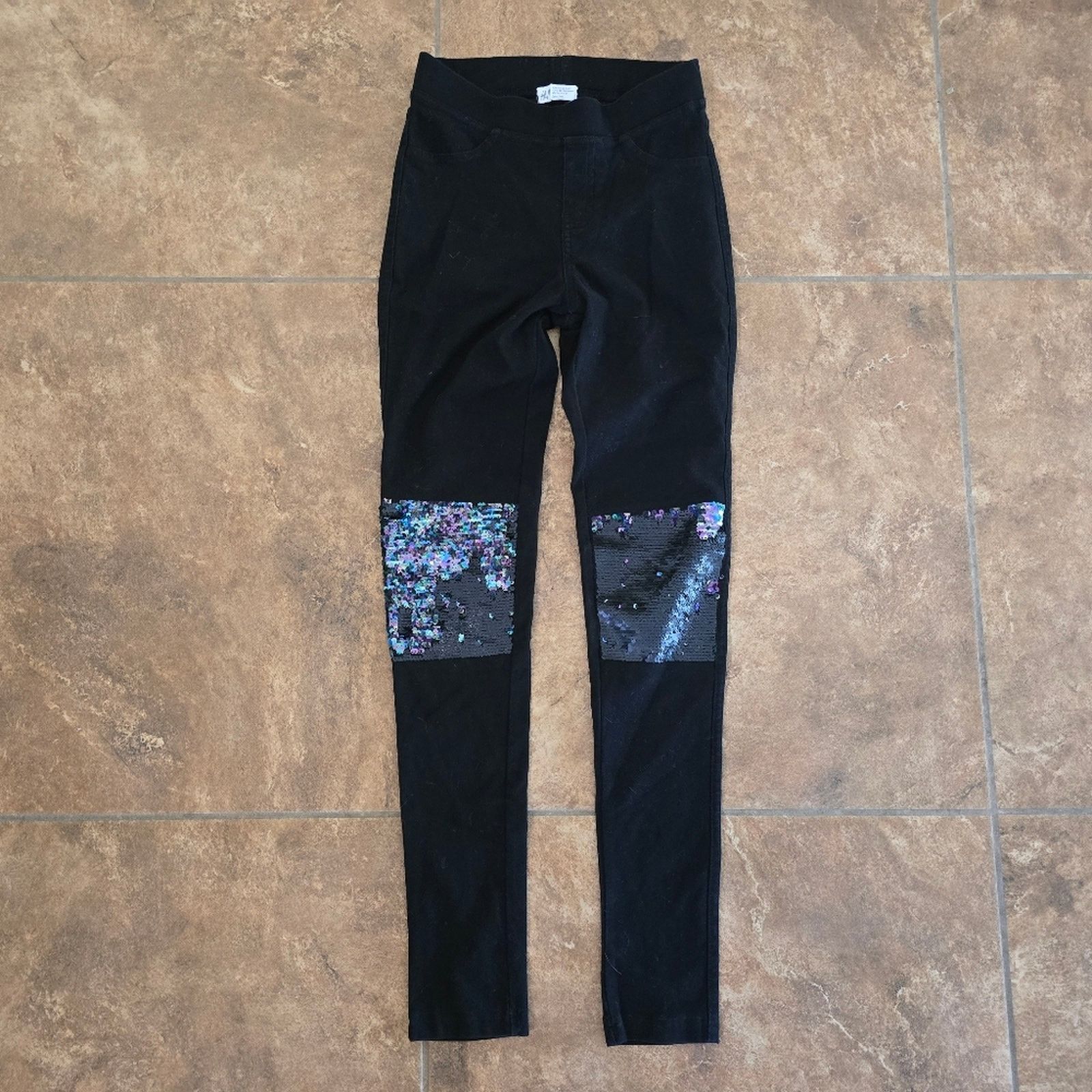H&M Black | H&M | High Waist Sequined Legging Size 24" / US 00 / IT 34 - 1 Thumbnail