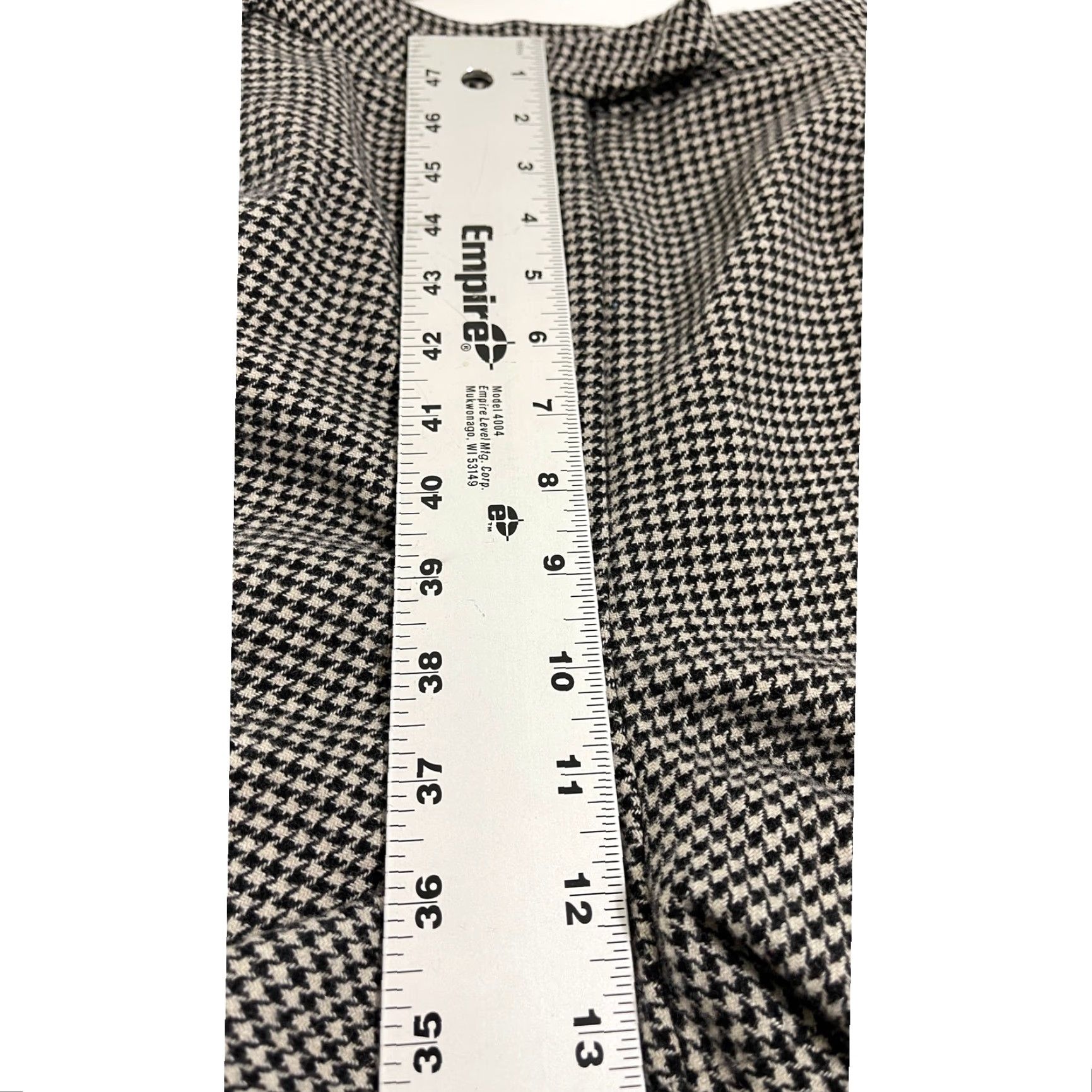 Eddie Bauer VINTAGE Eddie Bauer Wide Leg Trousers Pants Plus 18 Wool Blend Houndstooth Black Beige Tan Pattern Womens Size 24" / US 00 / IT 34 - 7 Thumbnail