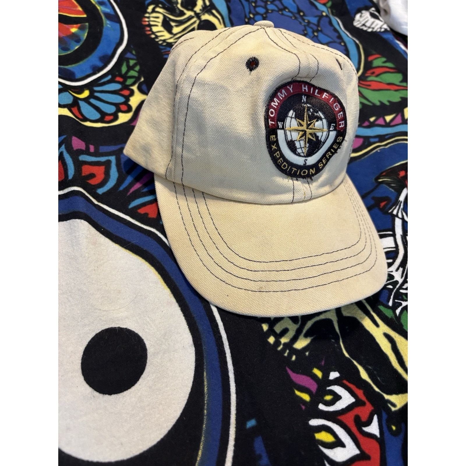 Vintage Tommy Hilfiger Expedition Series beige leather strapback Size ONE SIZE - 2 Thumbnail