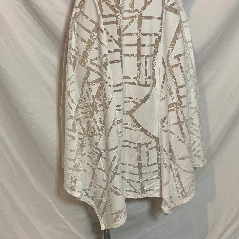 Apt. 9 Apt 9 White Sheer Overlay on Tan Mini Bodycon, XS Size XS / US 0-2 / IT 36-38 - 3 Thumbnail