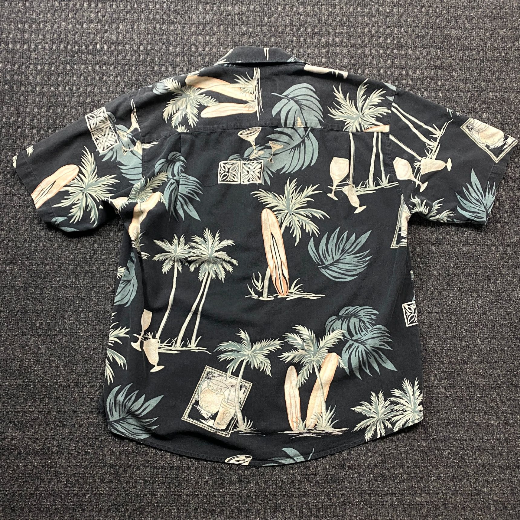 Vintage VINTAGE Summa Hawaiian Shirt Button Up L Silk Black Cocktail Surfboard Palm Shirt Size US L / EU 52-54 / 3 - 4 Thumbnail