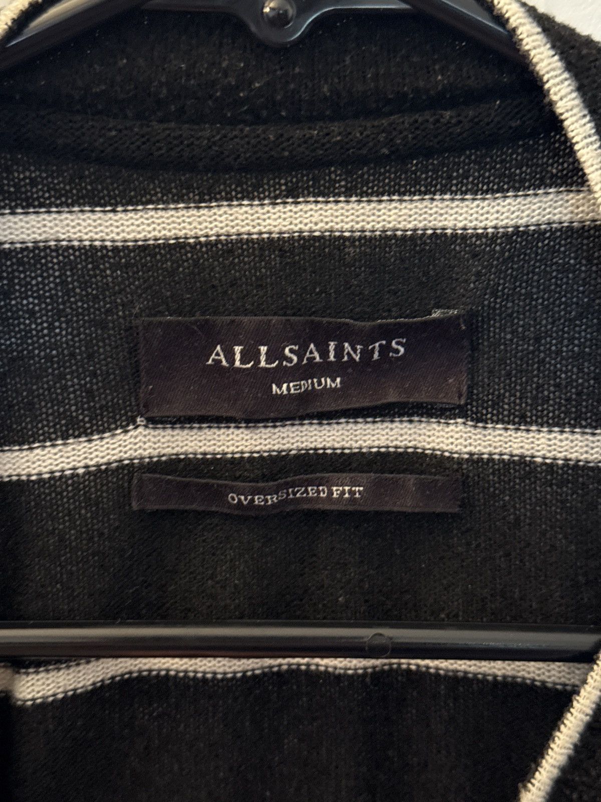 Allsaints Oversized Striped Long Sleeve Shirt Size US M / EU 48-50 / 2 - 4 Thumbnail