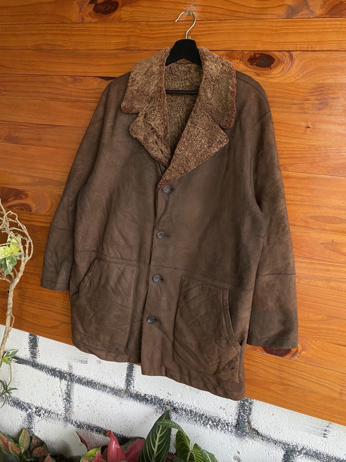 Mila Schon Mila Schön Milano Vintage Brown Shearling Leather Coat Size US L / EU 52-54 / 3 - 4 Thumbnail