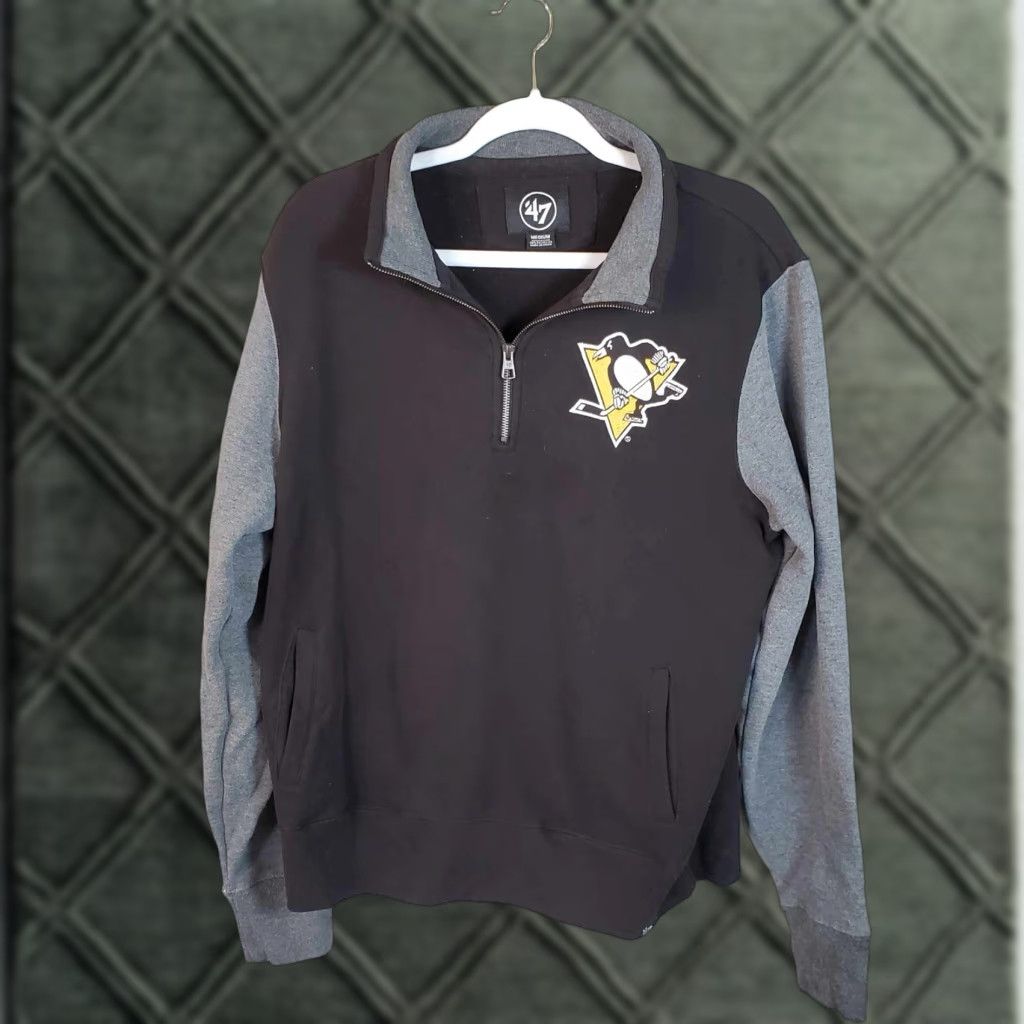 NHL Pittsburgh Penguins NHL Pullover 1/4 Zip Men’s M Long Sleeve Jacket Size US M / EU 48-50 / 2 - 1 Thumbnail