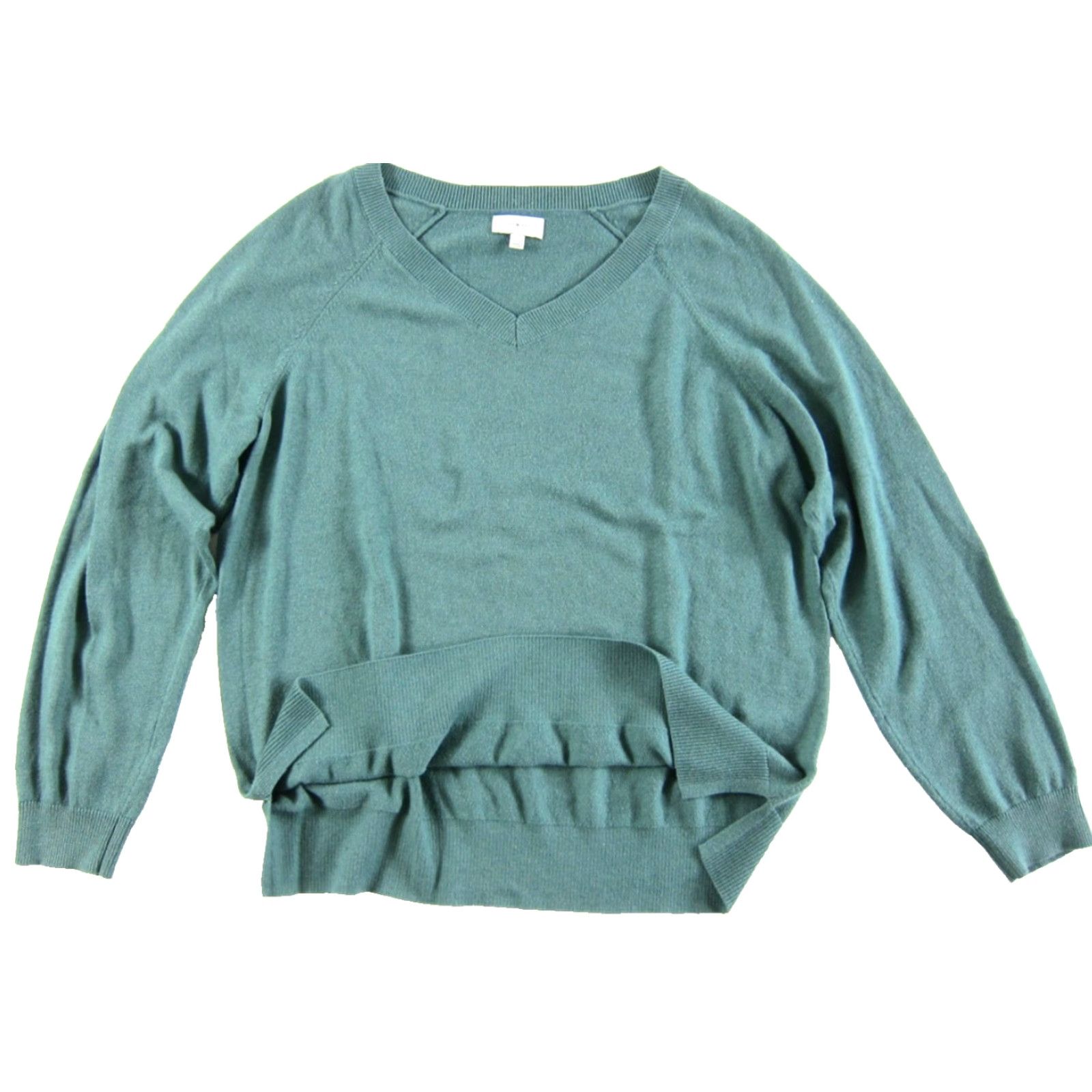 Lucky Brand Lucky Brand Green V-Neck Tight Knit Pullover Sweater Women Size Large Size L / US 10 / IT 46 - 4 Thumbnail