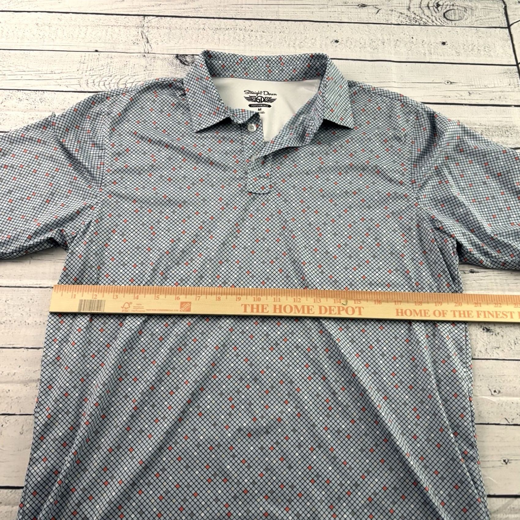 Vintage Straight Down Performance Short Sleeve Golf Polo Shirt Men's Medium Blue Size US M / EU 48-50 / 2 - 4 Thumbnail