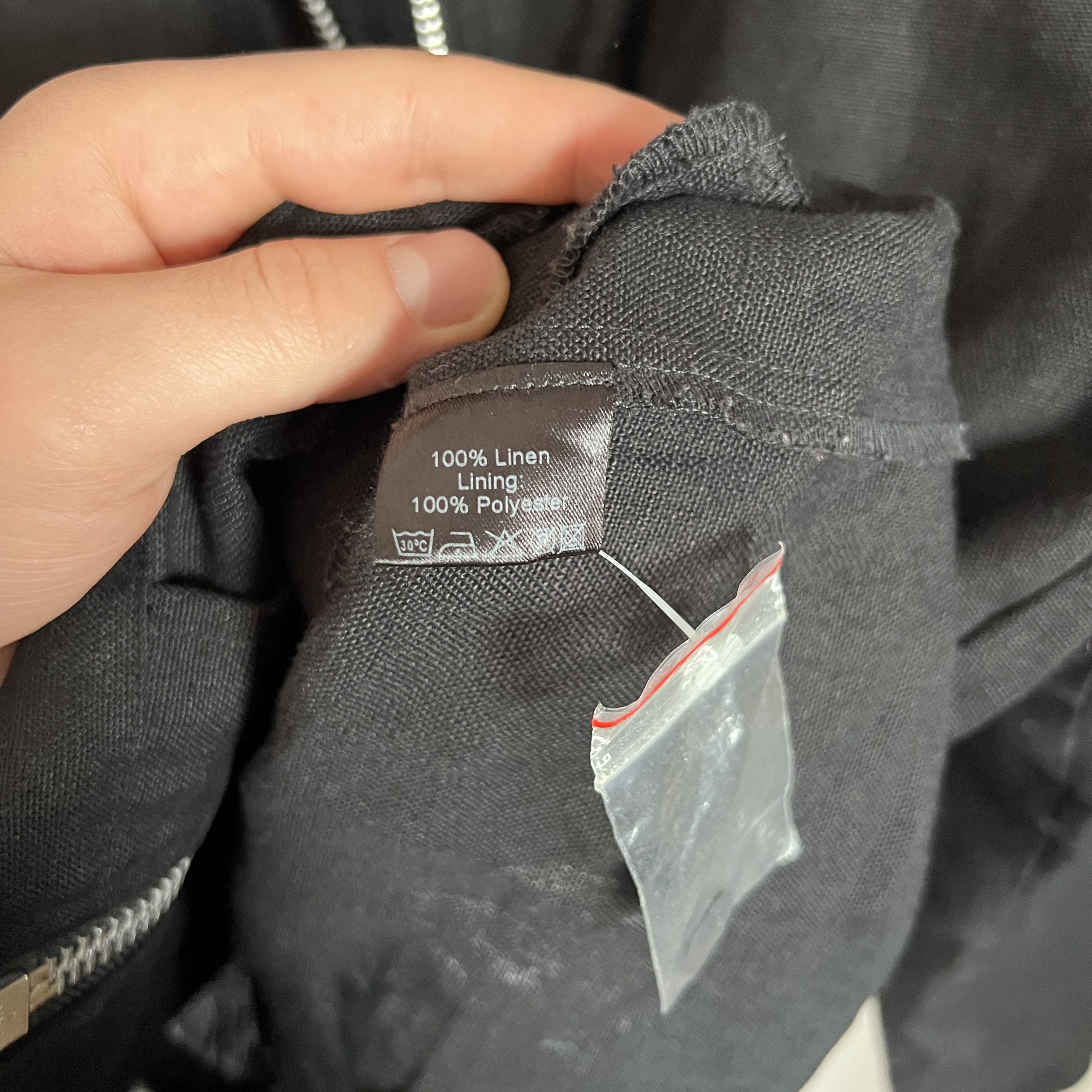 Brixtol Men's BRIXTOL 100% Linen Black Jacket Size M Size US M / EU 48-50 / 2 - 8 Thumbnail