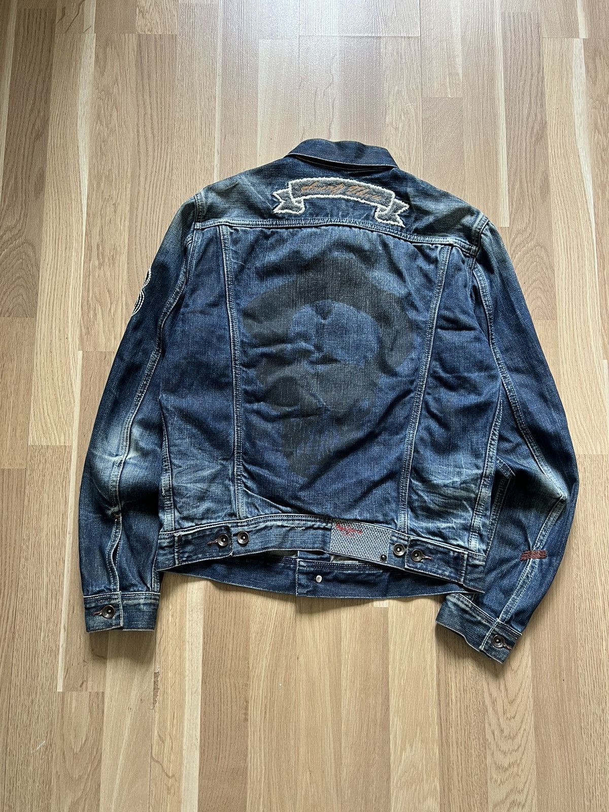 Vintage avant garde if six was nine style denim jacket 90s