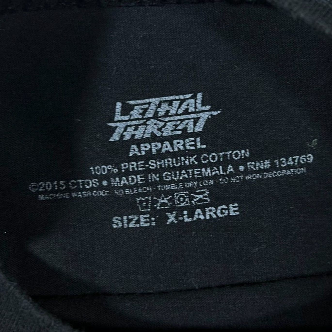 Vintage Lethal Threat "Metal Till The Grave" Goth Biker Skull Graphic Black T-Shirt XL Mens Short Sleeve 100% Cotton Vintage? Size US XL / EU 56 / 4 - 3 Thumbnail
