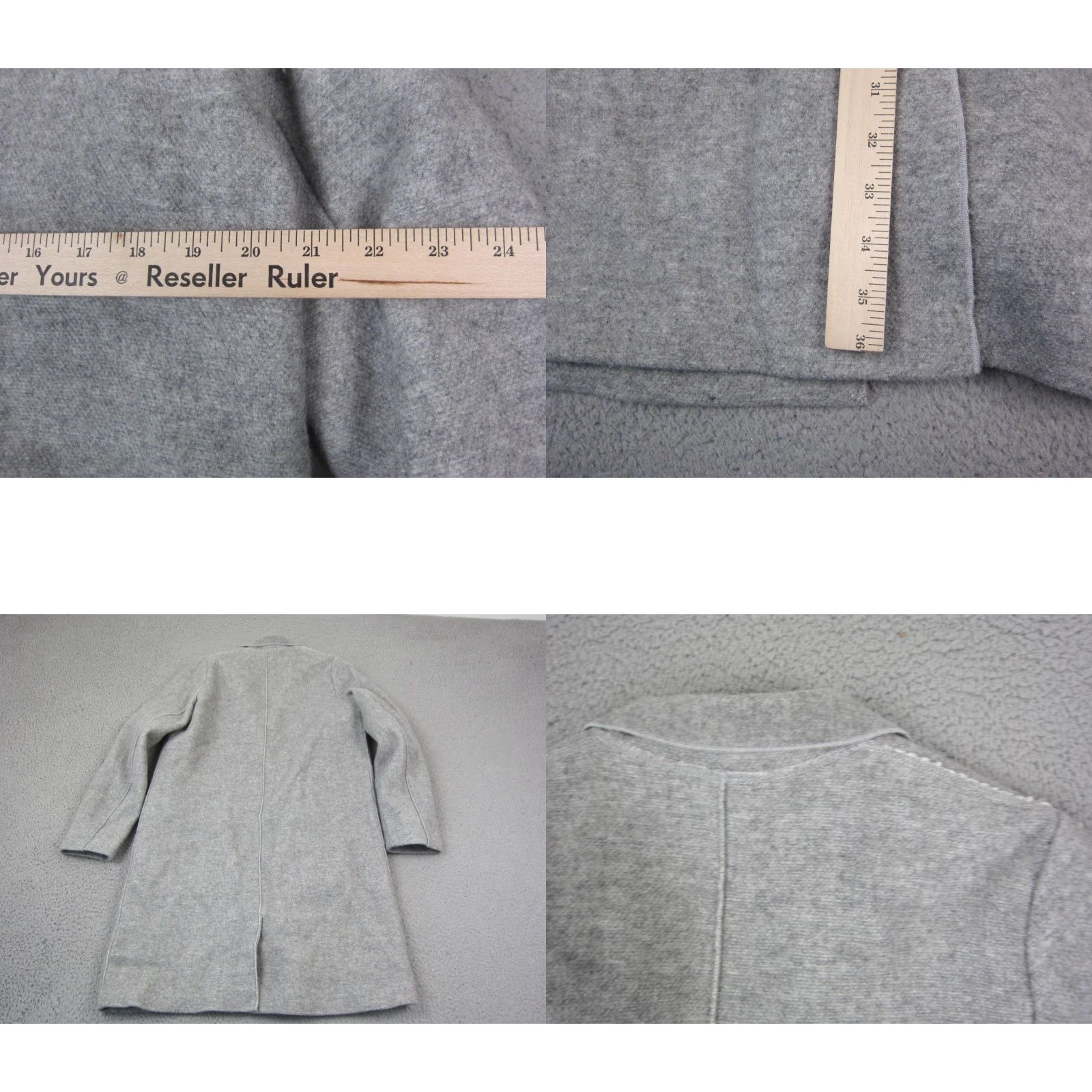 Zara Zara Trafaluc Jacket Womens L Gray Wool Blend Overcoat Long Classic Winter Overcoat Jacket Size L / US 10 / IT 46 - 8 Thumbnail