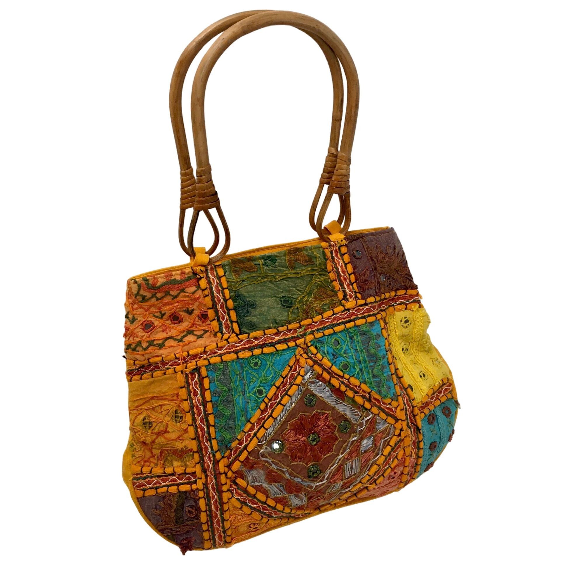 Other Nos Vtg HIPPIE HoBo Embroidered BANJARA Bohemian Purse Size ONE SIZE - 5 Thumbnail