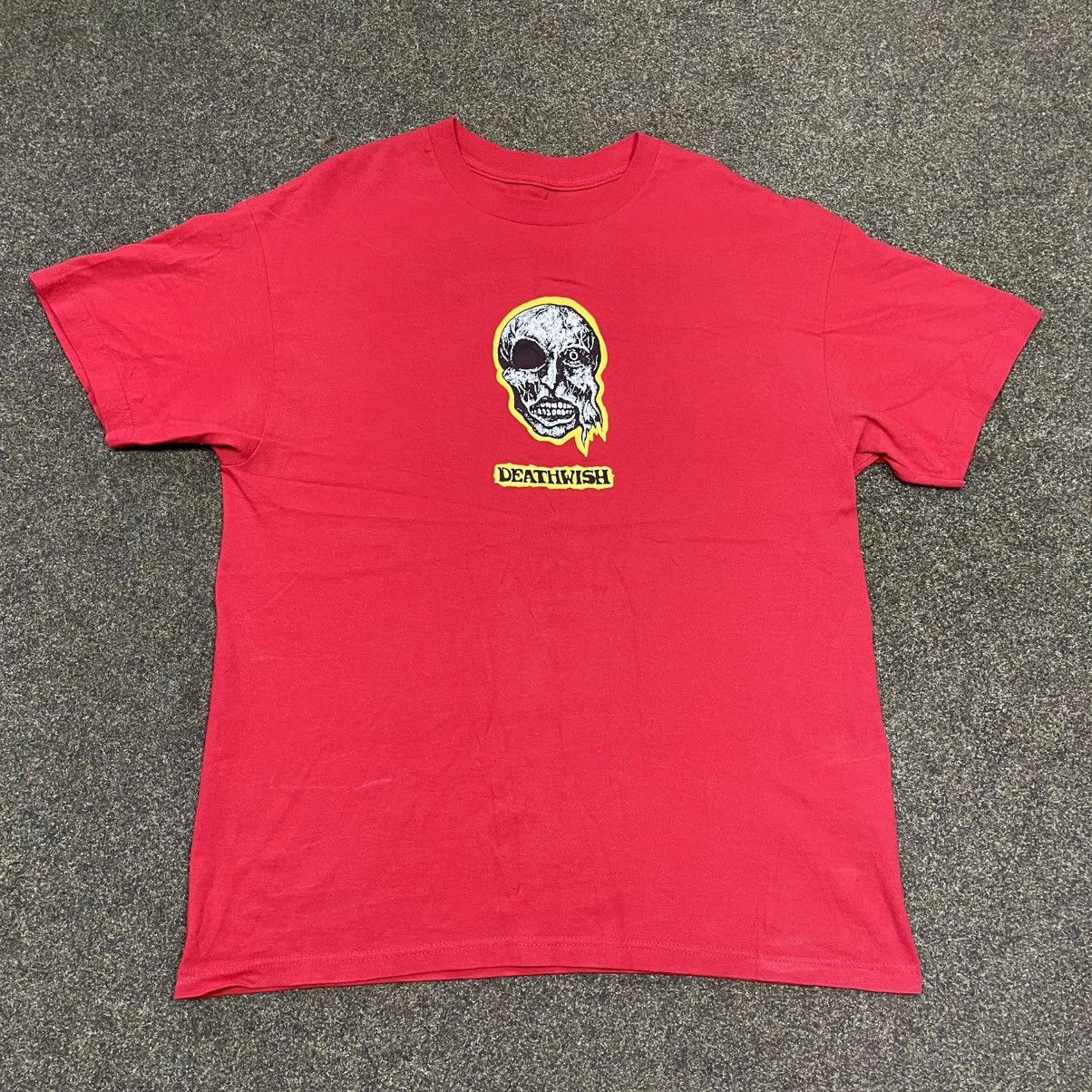 Band Tees Vintage Y2K DEATHWISH SKELETON CREEPY ABSTRACT HORROR BONES Size US L / EU 52-54 / 3 - 1 Thumbnail