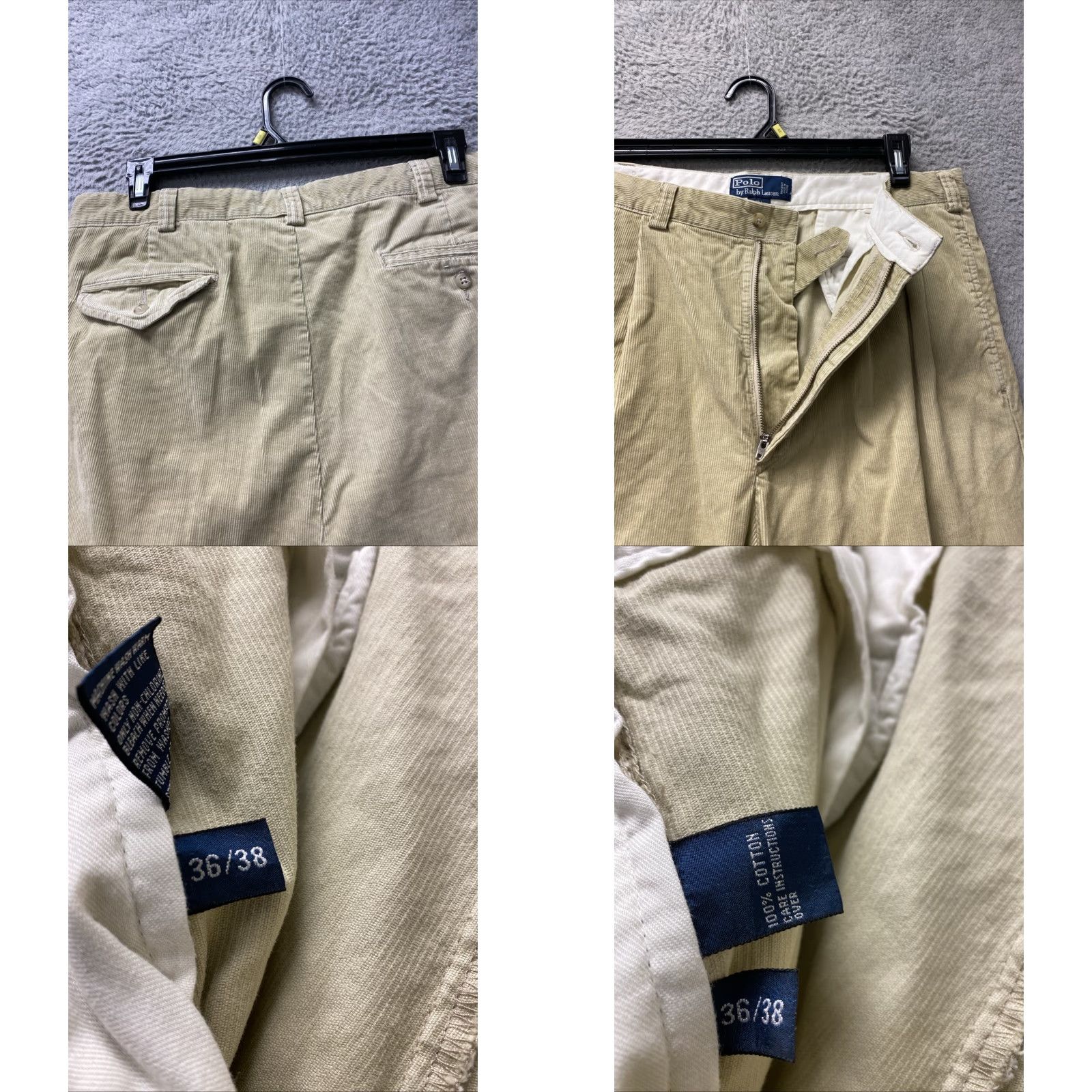 Polo Ralph Lauren Polo Ralph Lauren Pants Men 36x38 Corduroy Light Ginger Straight Leg 90s Button Flat Front Casual 90s Mens Size US M / EU 48-50 / 2 - 8 Thumbnail