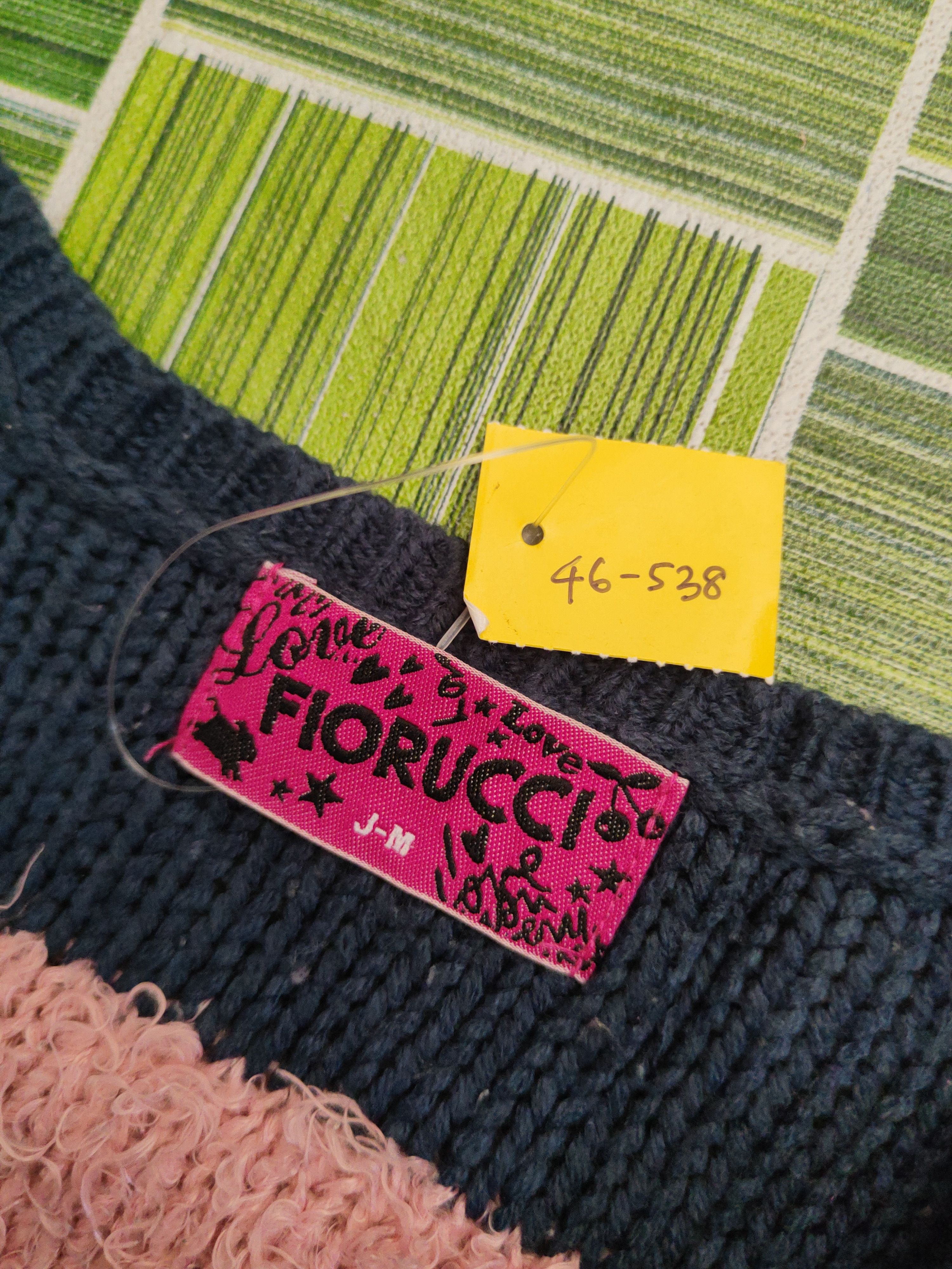 Fiorucci DL Fiorucci Navy Pink Fur Mohair Knitwear #46-538 Size S / US 4 / IT 40 - 12 Thumbnail
