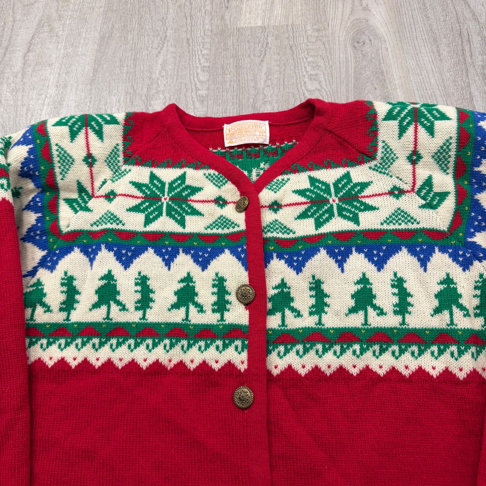 Pendleton Vintage Pendleton Cardigan Sweater Womens Large Christmas Size L / US 10 / IT 46 - 3 Thumbnail