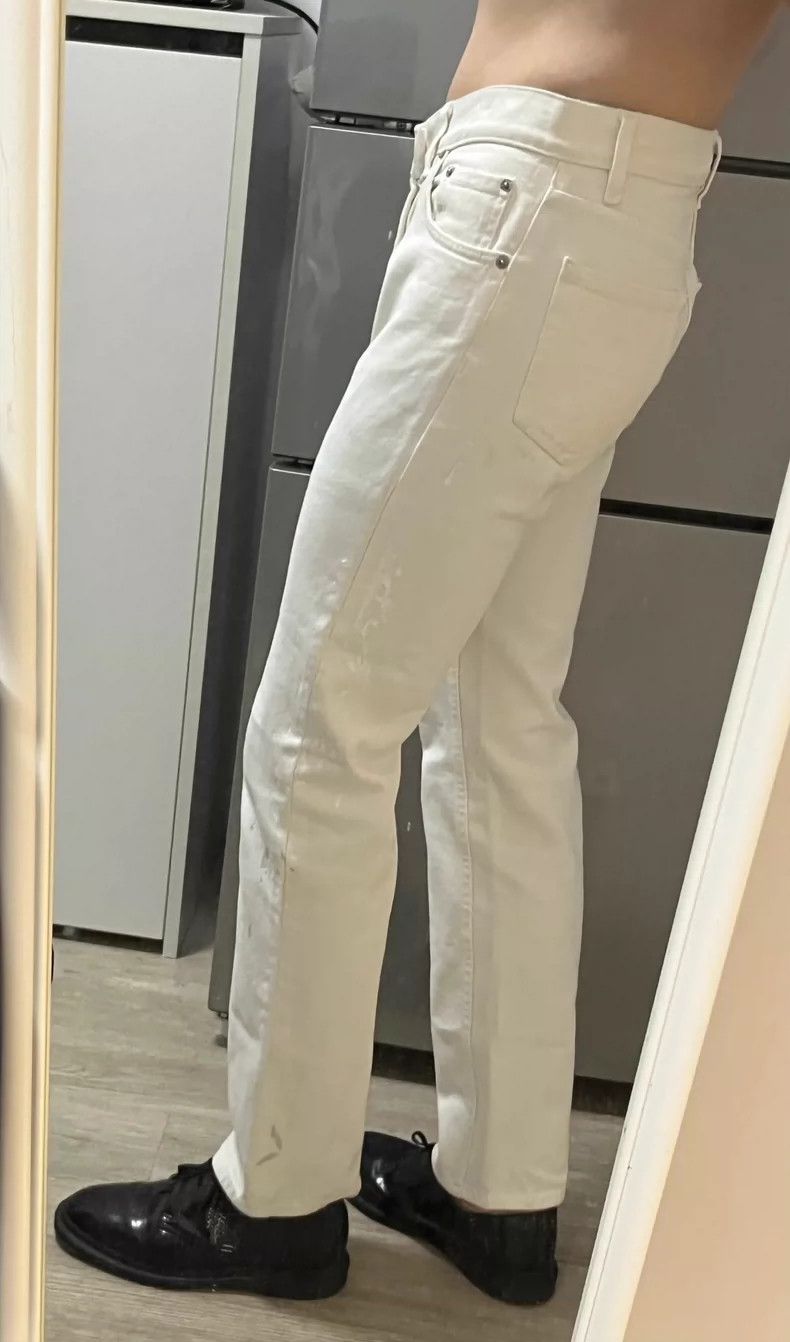 Helmut Lang HELMUT LANG White ink-painted jeans Size US 29 - 2 Thumbnail