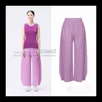 Issey Miyake Issey Miyake Pink-Purple Trousers Size 25" / US 0 / IT 36 - 1 Thumbnail
