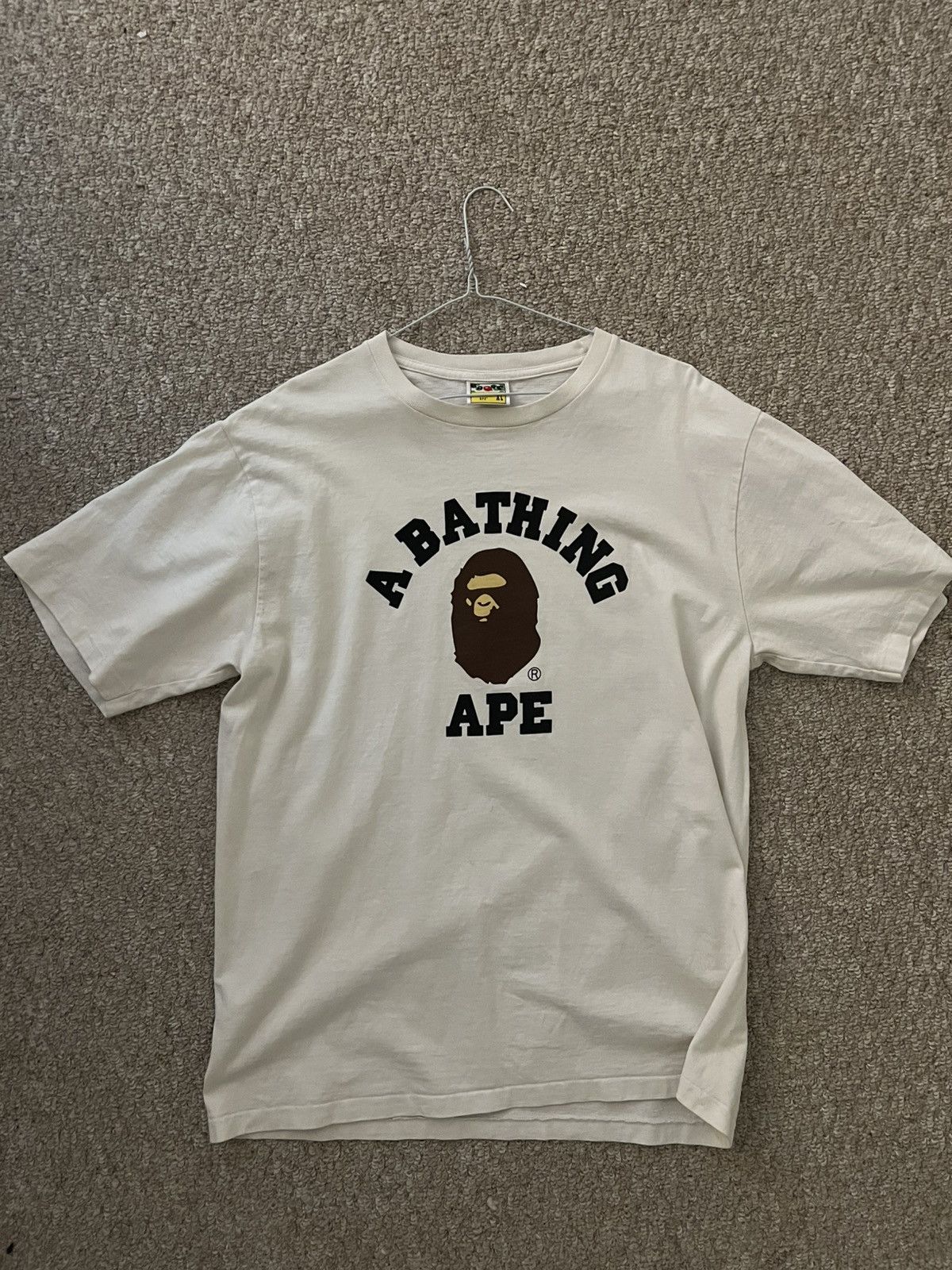 Bape BAPE A Bathing Ape College Tee White Size US XL / EU 56 / 4 - 1 Thumbnail