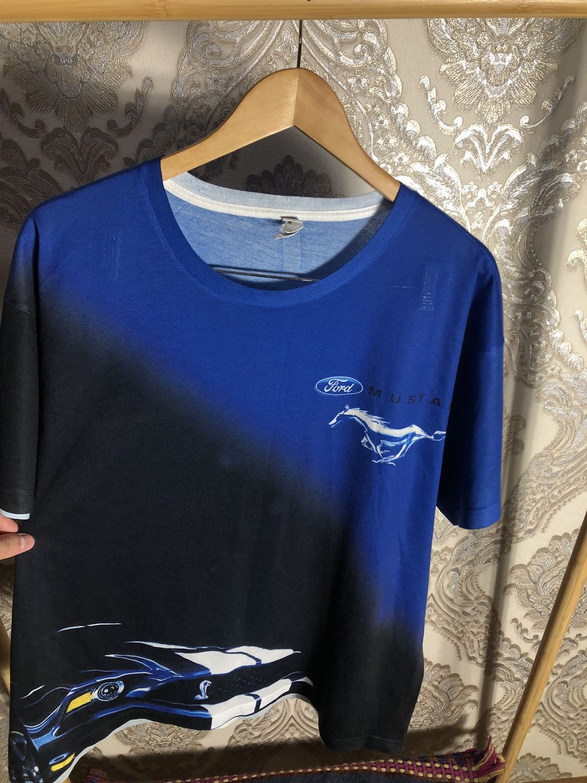 NASCAR VERY RARE FORD MUSTANG CAMARO RACING T-SHIRT RETRO Y2K 90s Size US XXL / EU 58 / 5 - 2 Thumbnail
