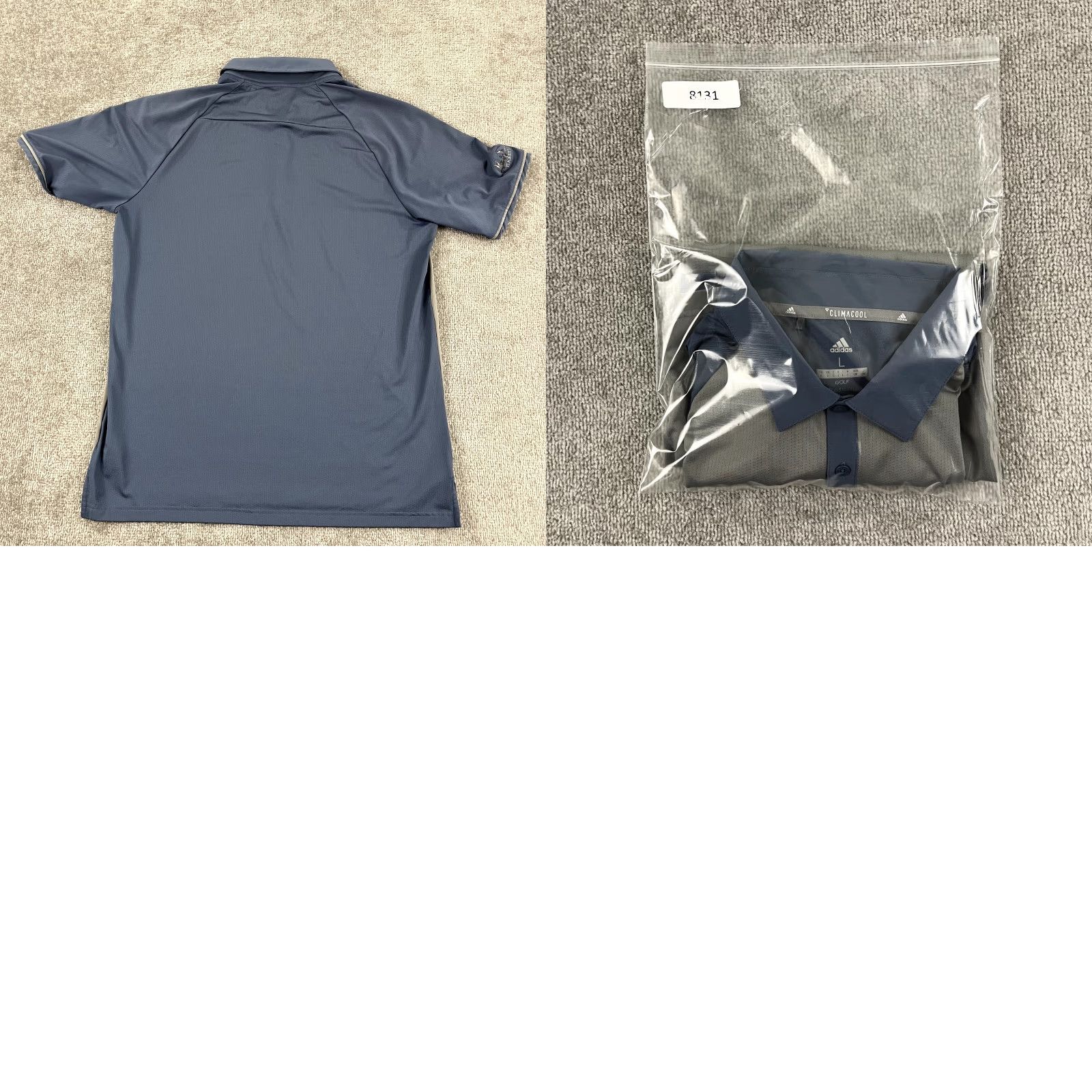 Adidas ADIDAS Polo Shirt Mens Large Gray Blue The Rookery Golf Delaware Climacool Sport Shirt Mens Regular Polo Golf Size US L / EU 52-54 / 3 - 8 Thumbnail