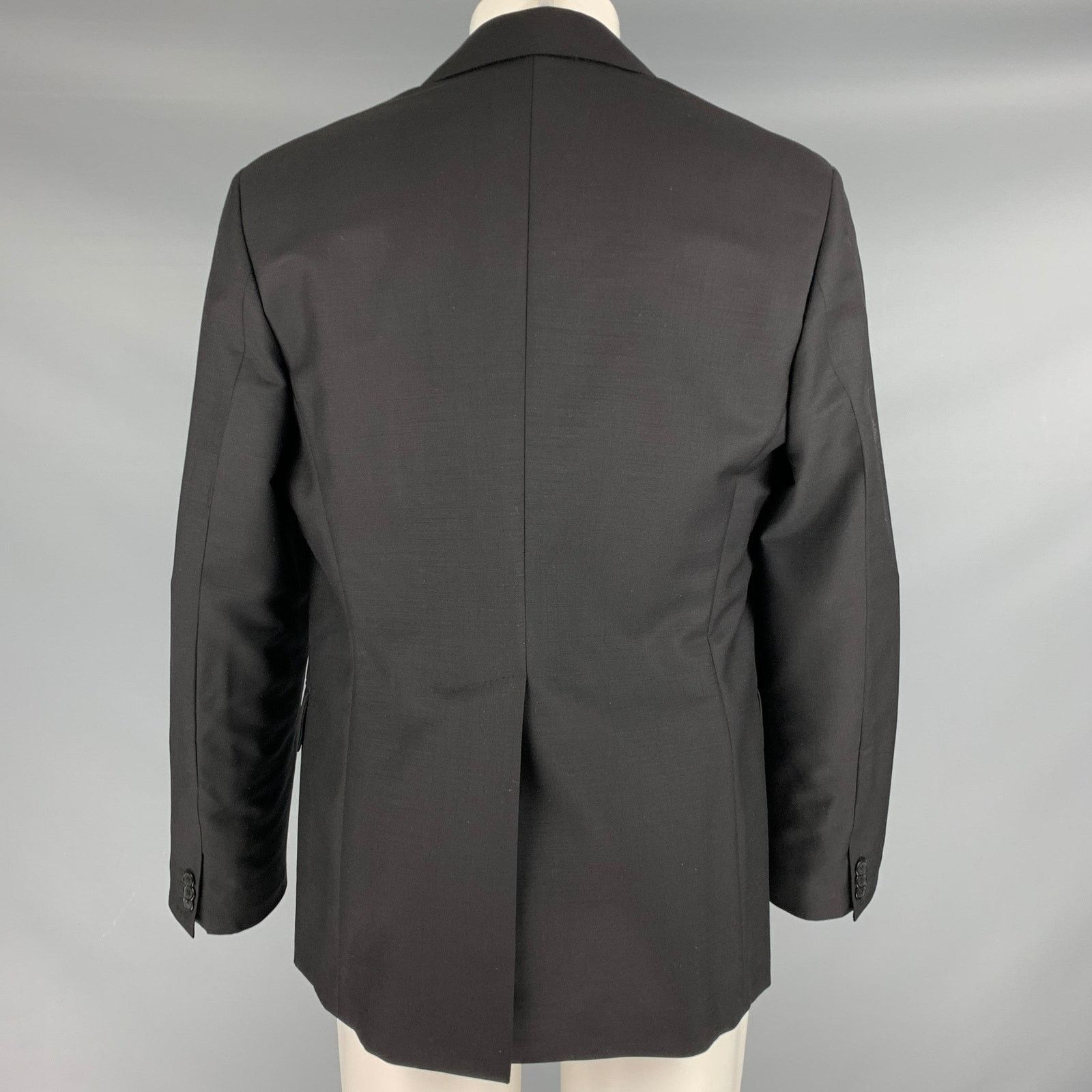 Prada PRADA Size 40 Black Mohair Wool Notch Lapel Sport Coat Size 40R - 4 Thumbnail
