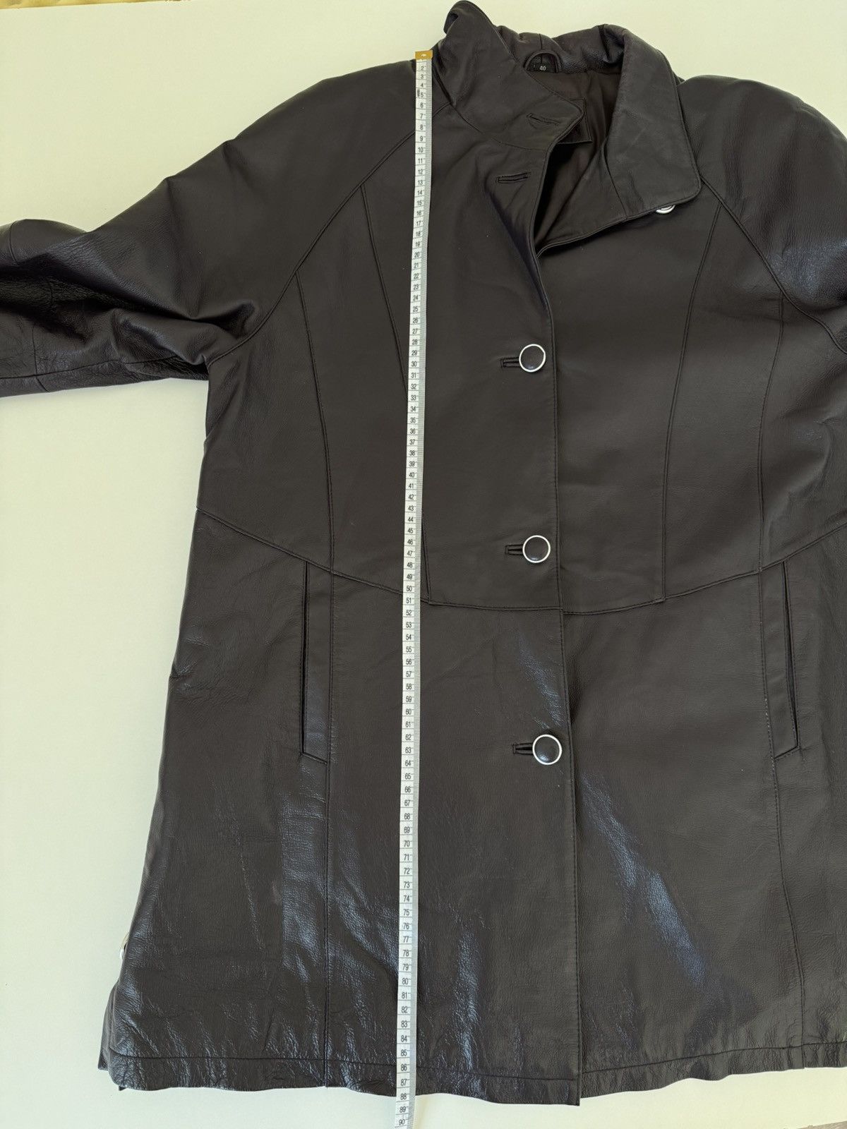 Genuine Leather × Vintage Vintage Purple Leather Jacket Coat Avant Garde Opium Washed Size L / US 10 / IT 46 - 16 Thumbnail