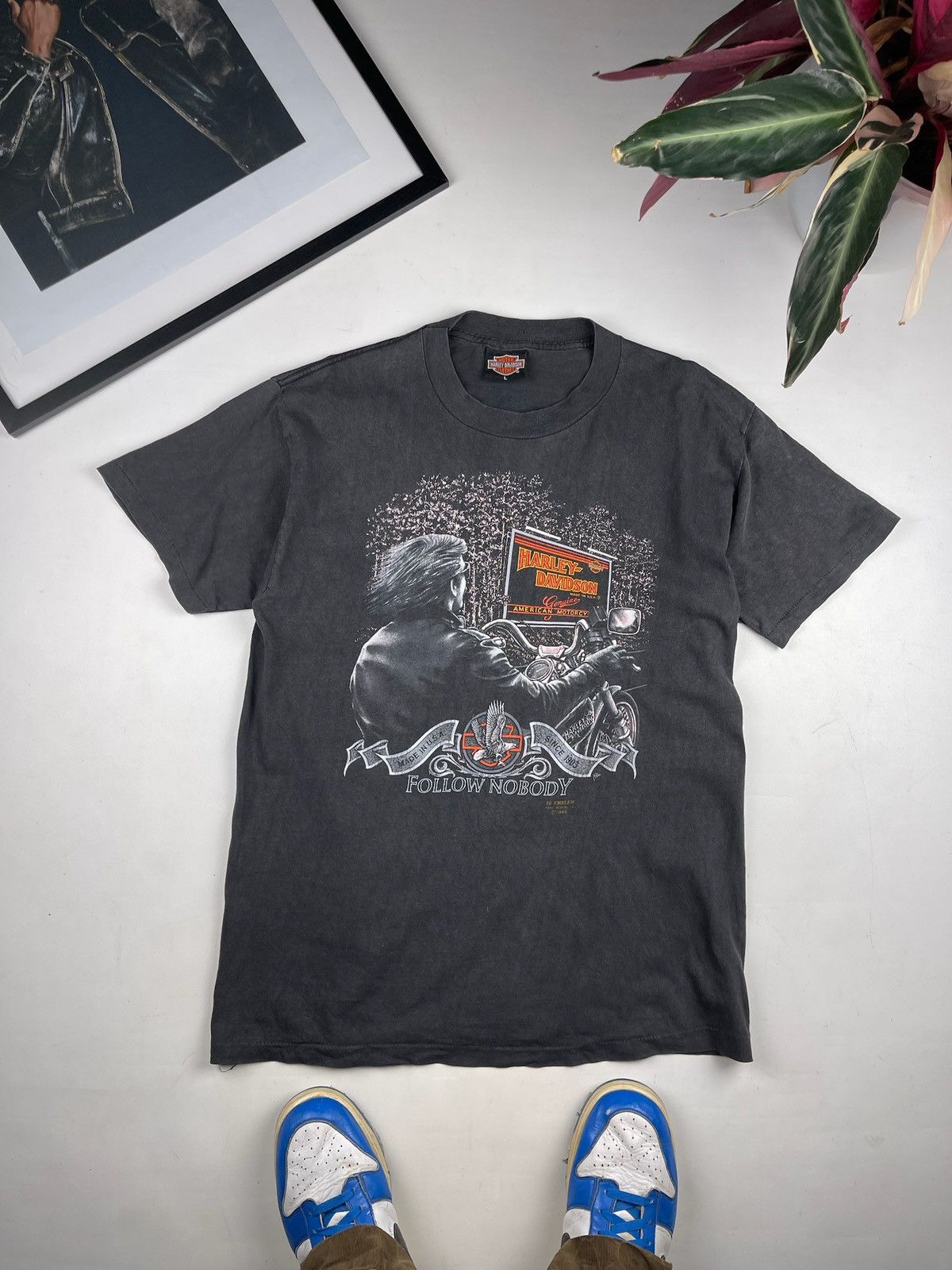 Harley Davidson Harley Davidson 3d emblem 1989 t-shirt vintage Size US L / EU 52-54 / 3 - 1 Thumbnail