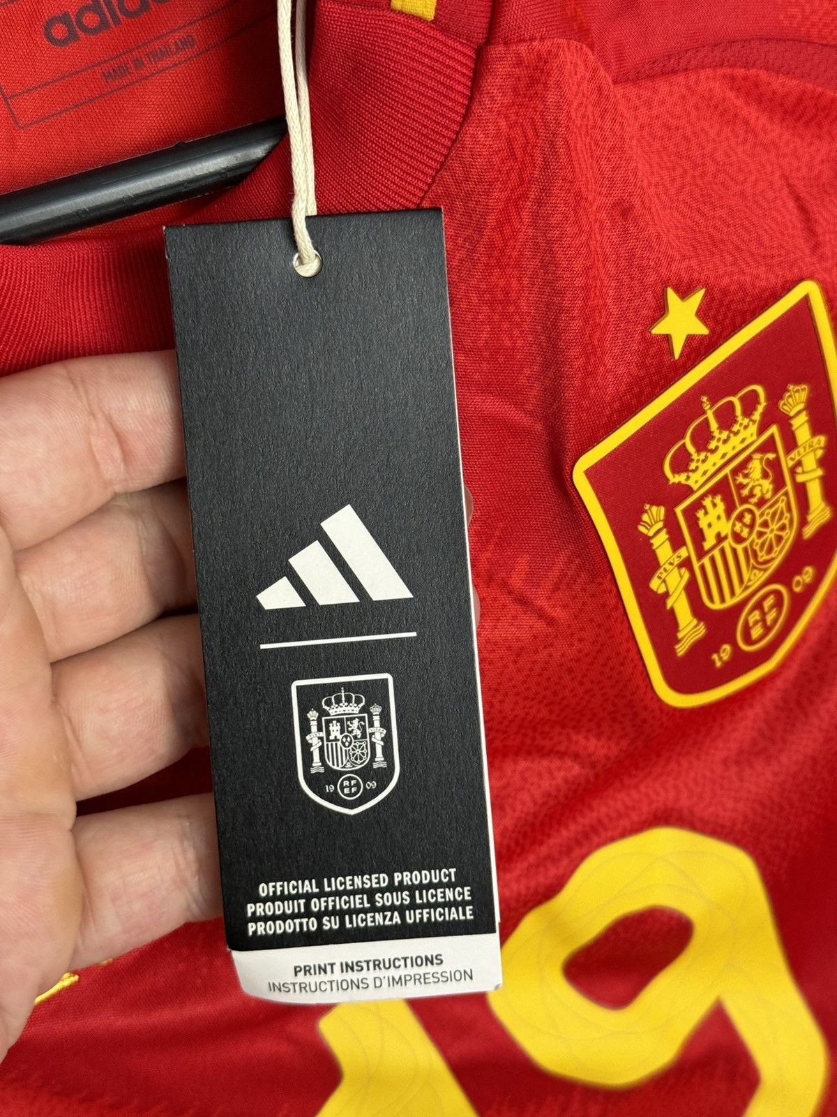 Adidas KIDS New Spain National Team 2024 Home Football Jersey Size US XS / EU 42 / 0 - 9 Thumbnail