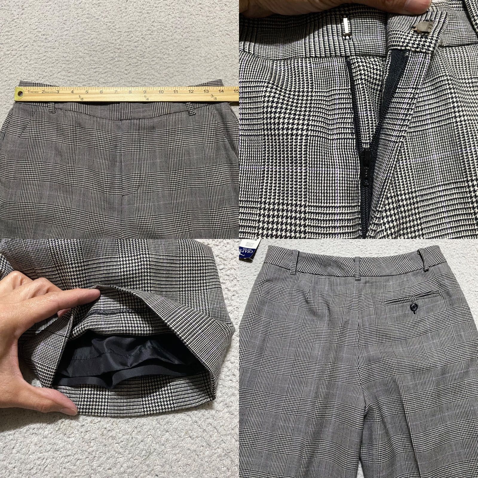 Chaps Chaps Gray Plaid Dress Pants Wide-Leg NWT Women'sSize 4 Office Wool Lined Pockets B J Sz? Size 27" / US 4 / IT 40 - 8 Thumbnail