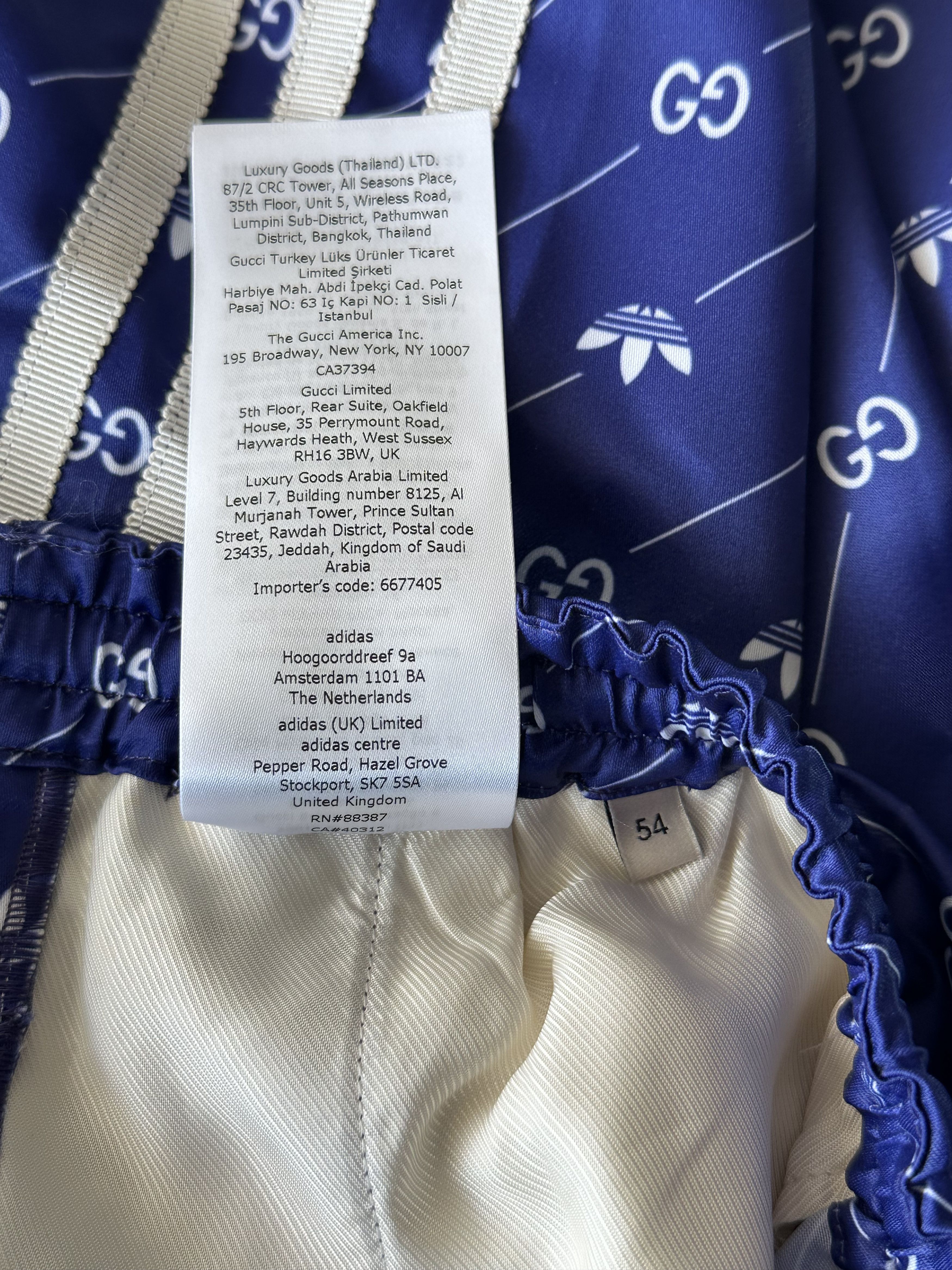 Adidas × Gucci Gucci Adidas Blue & White Monogram Track Shorts Size US 36 / EU 52 - 7 Thumbnail