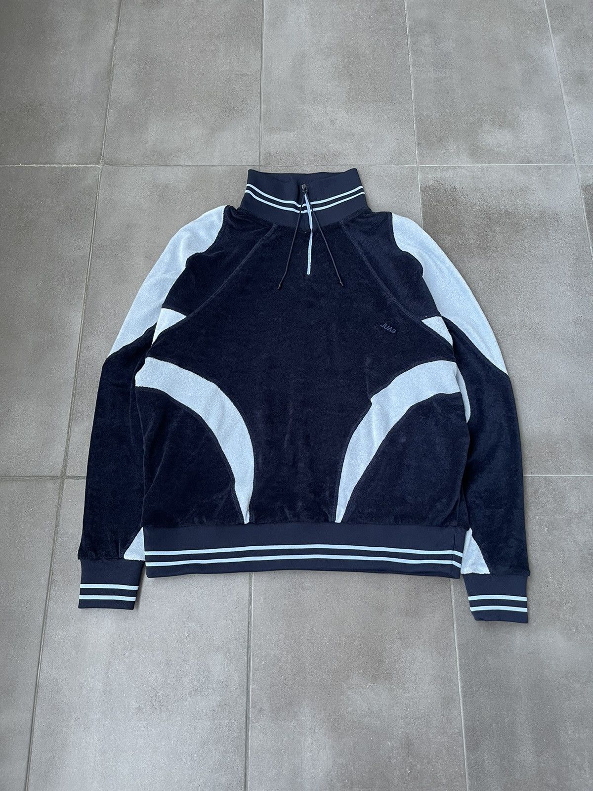Saul Nash !DS! SS23 Saul Nash Navy Paneled Sweatshirt Size US L / EU 52-54 / 3 - 6 Thumbnail
