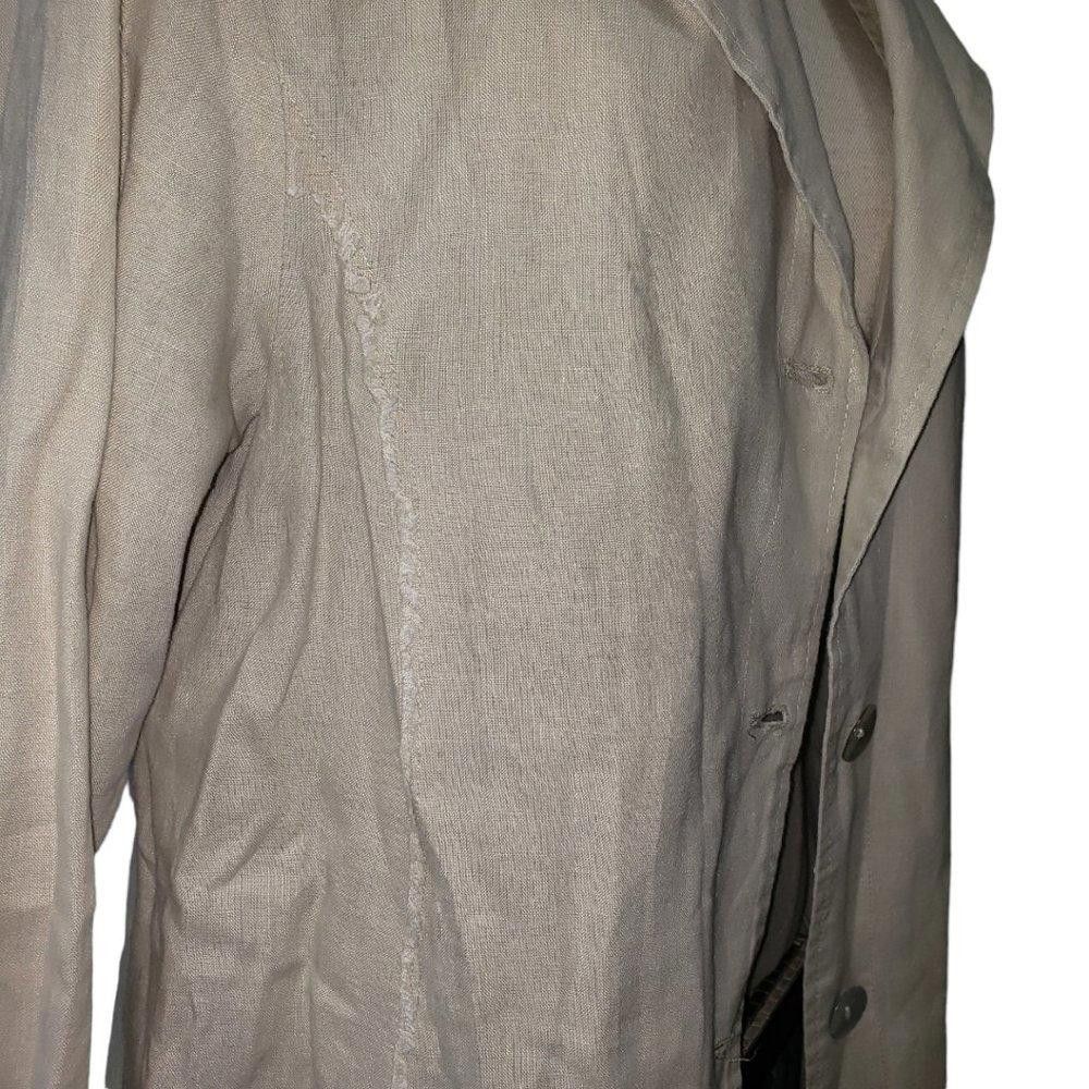 Designer CT399 Saint Tropez West Tan 100% Linen Ladies Jacket XL Size XL / US 12-14 / IT 48-50 - 7 Thumbnail